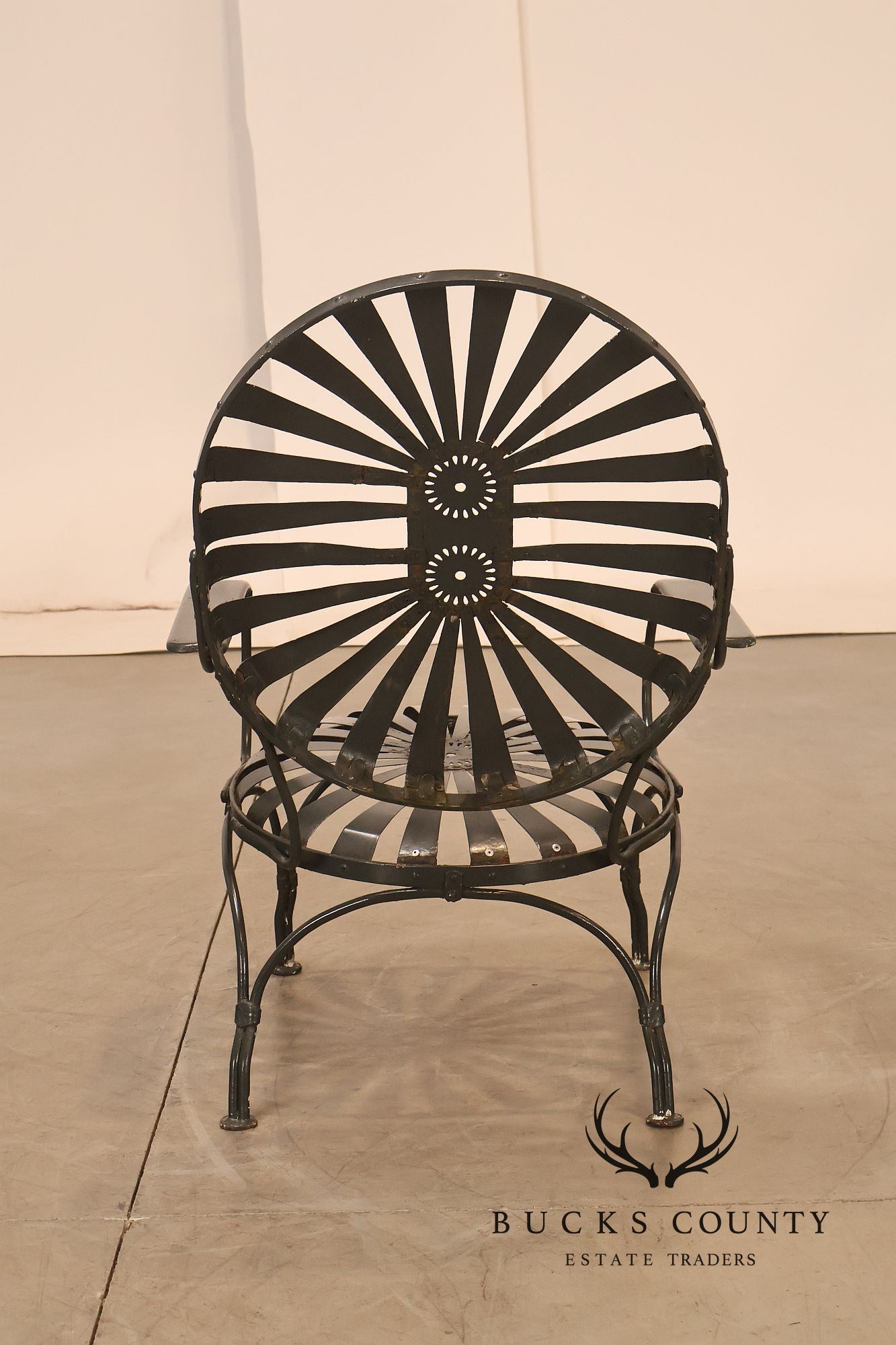 Francois Carre Outdoor Patio Sunburst Armchair