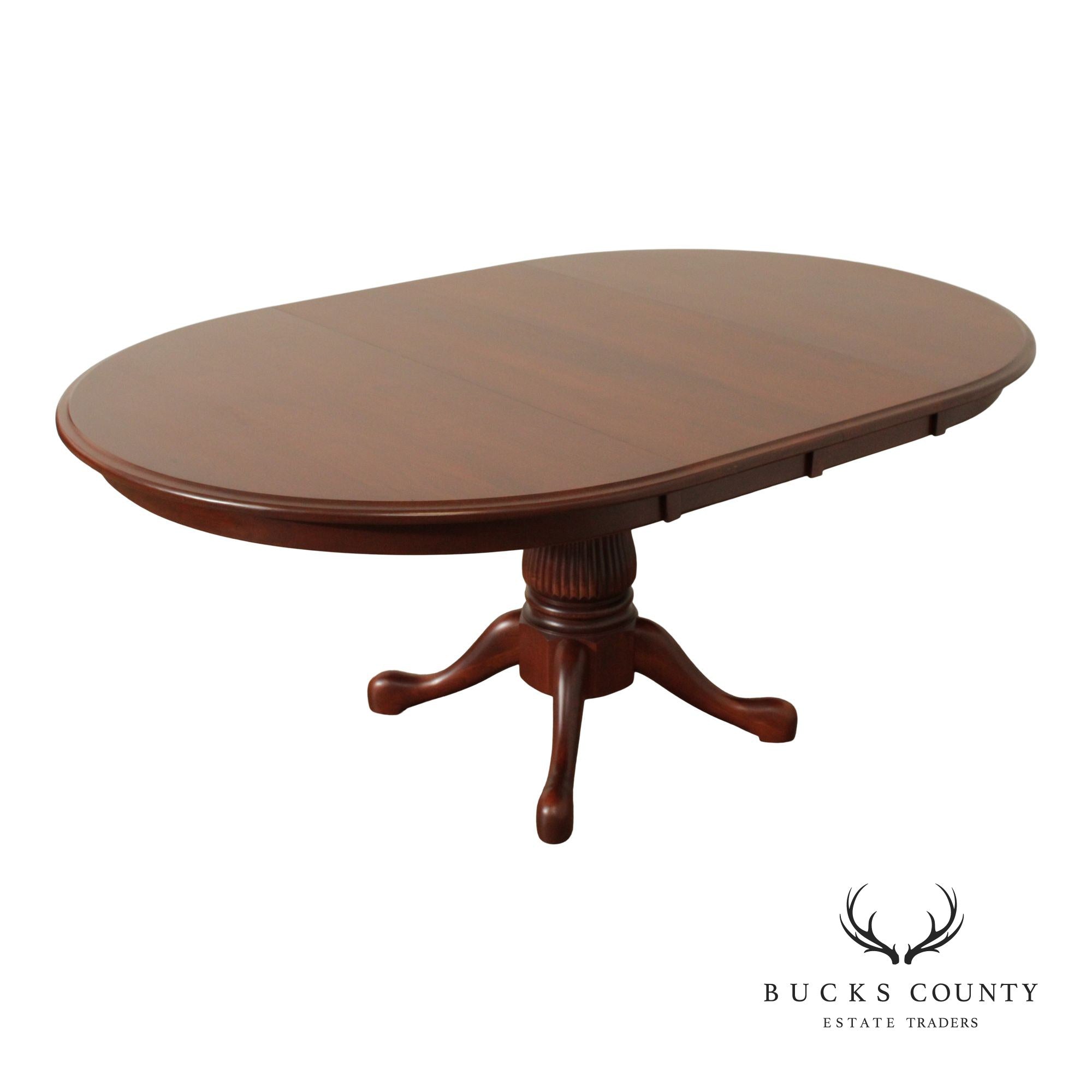 Custom Quality 48 Inch Round Solid Cherry Expandable Dining Table