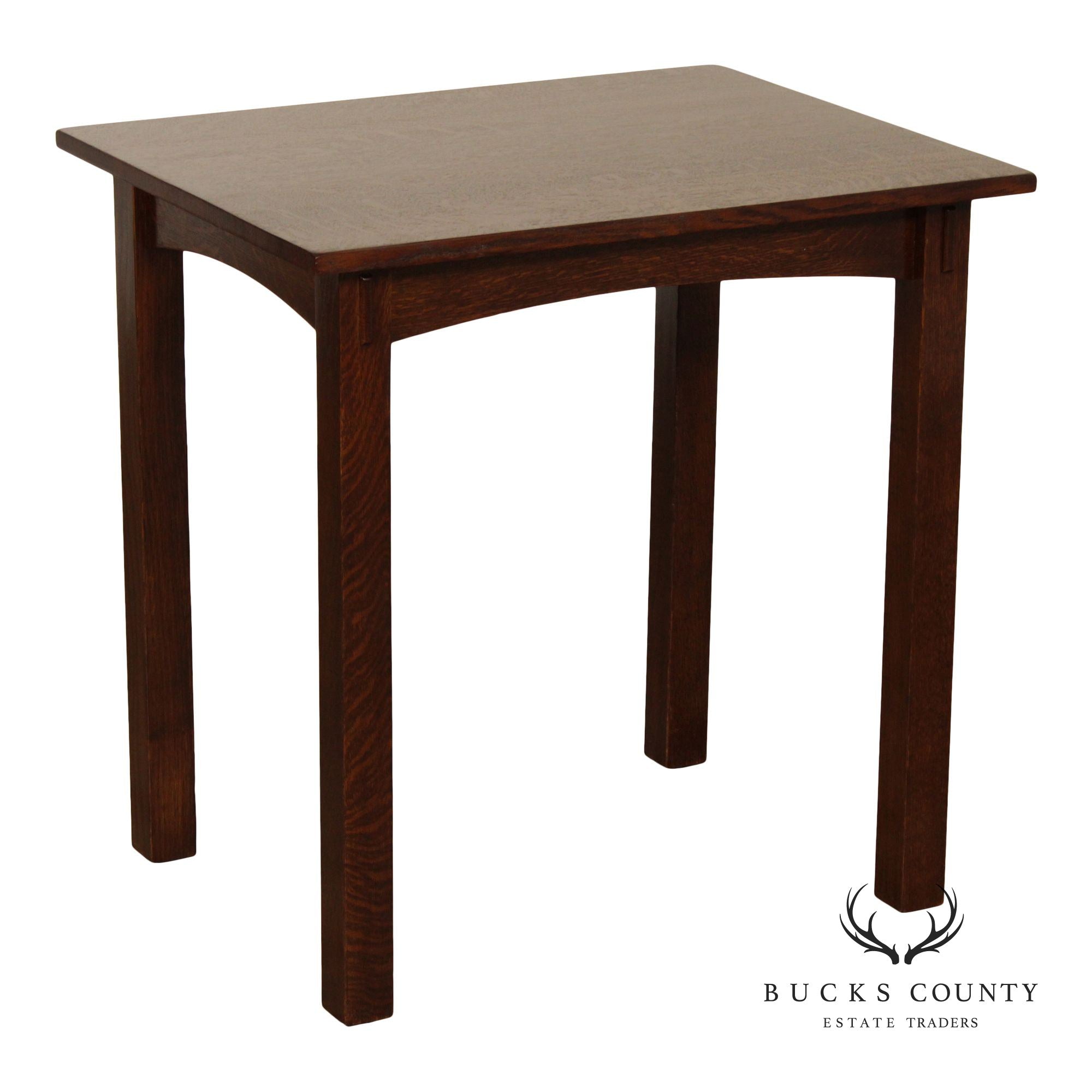 Stickley Mission Style Oak Side Or Writing Table