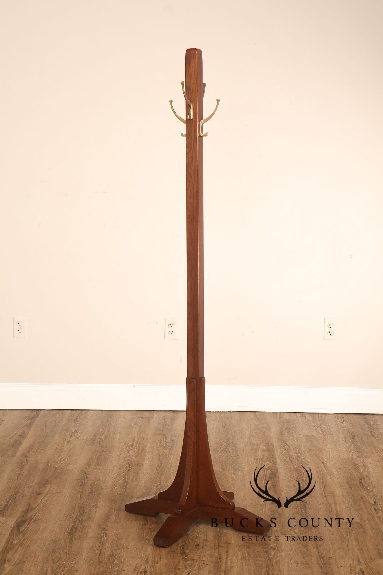 Stickley Mission Oak Hall Tree Coat Rack