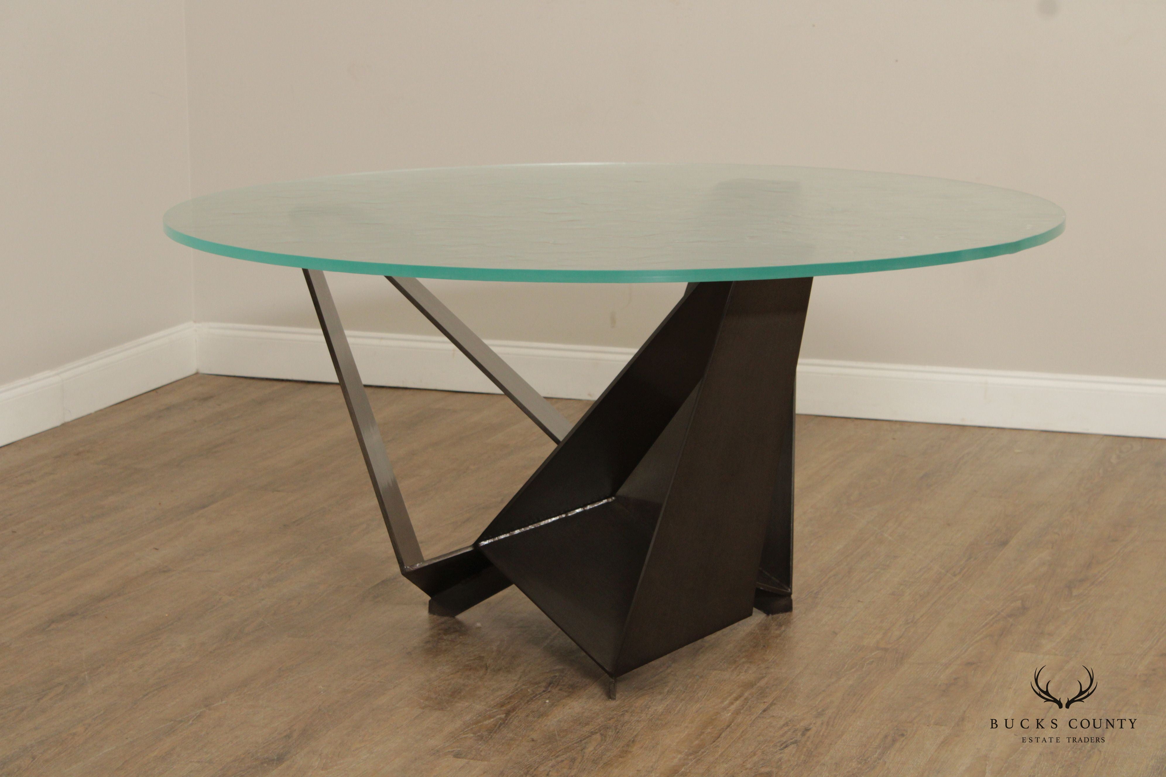 Cattelan Italia 'Skorpio' Round Glass Top Dining Table