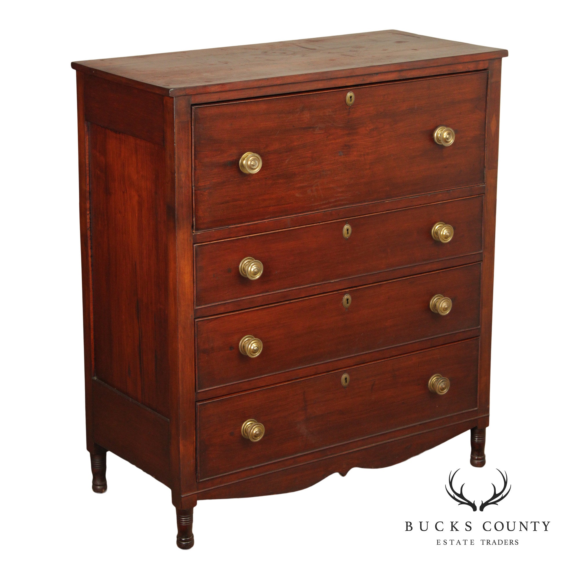 Antique American Federal Period Butler's Chest Of Drawers