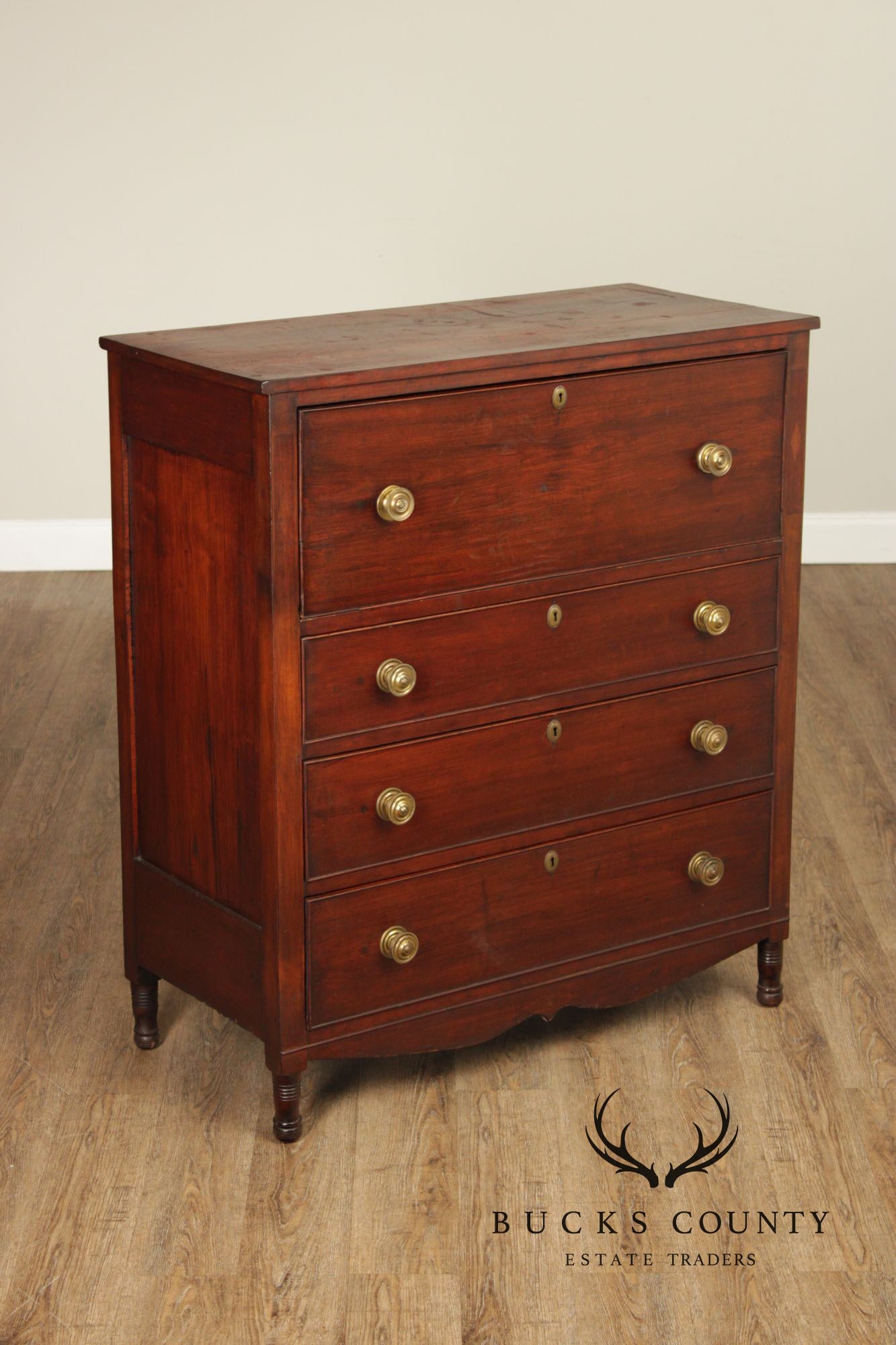 Antique American Federal Period Butler's Chest Of Drawers