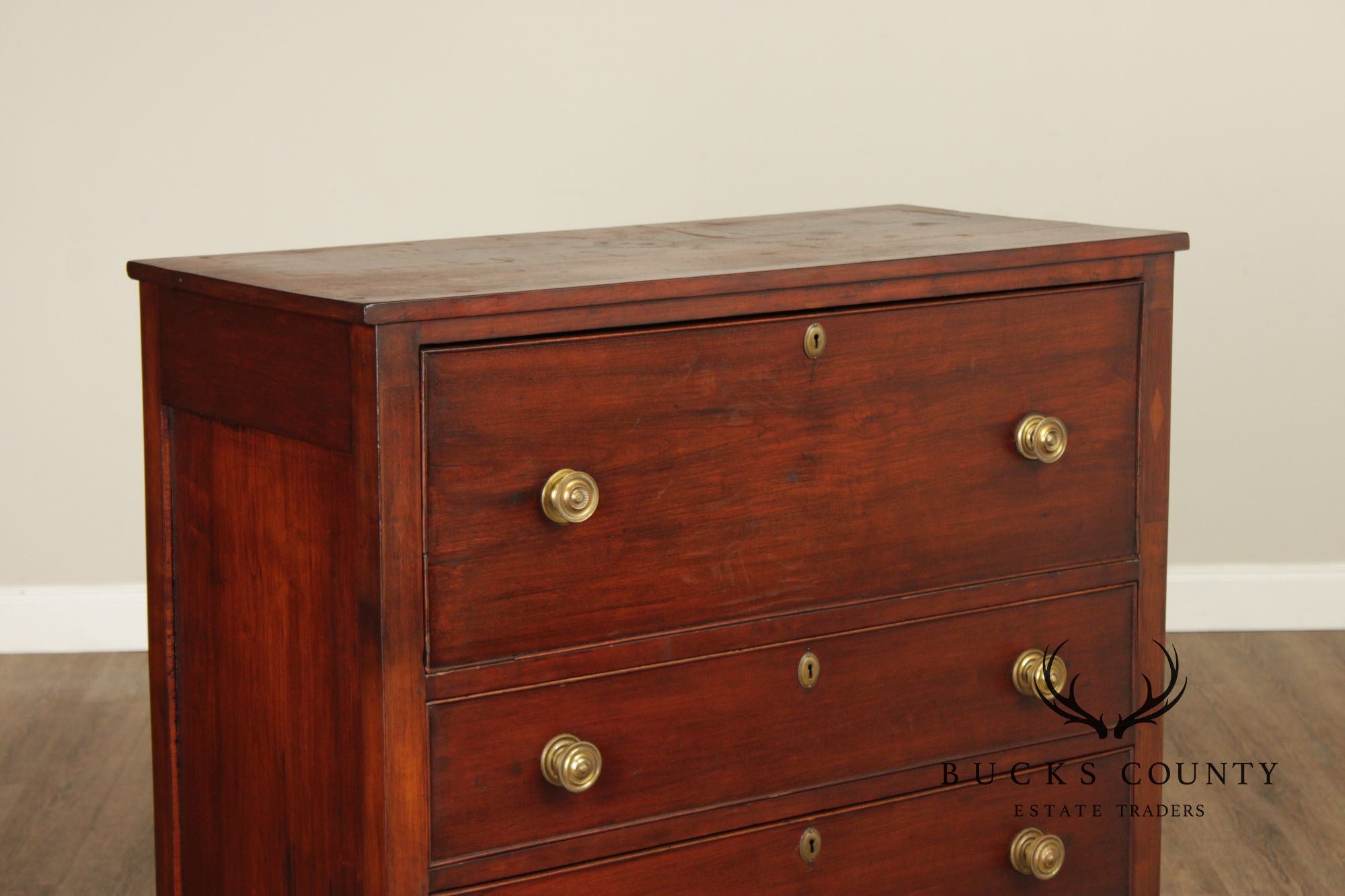 Antique American Federal Period Butler's Chest Of Drawers