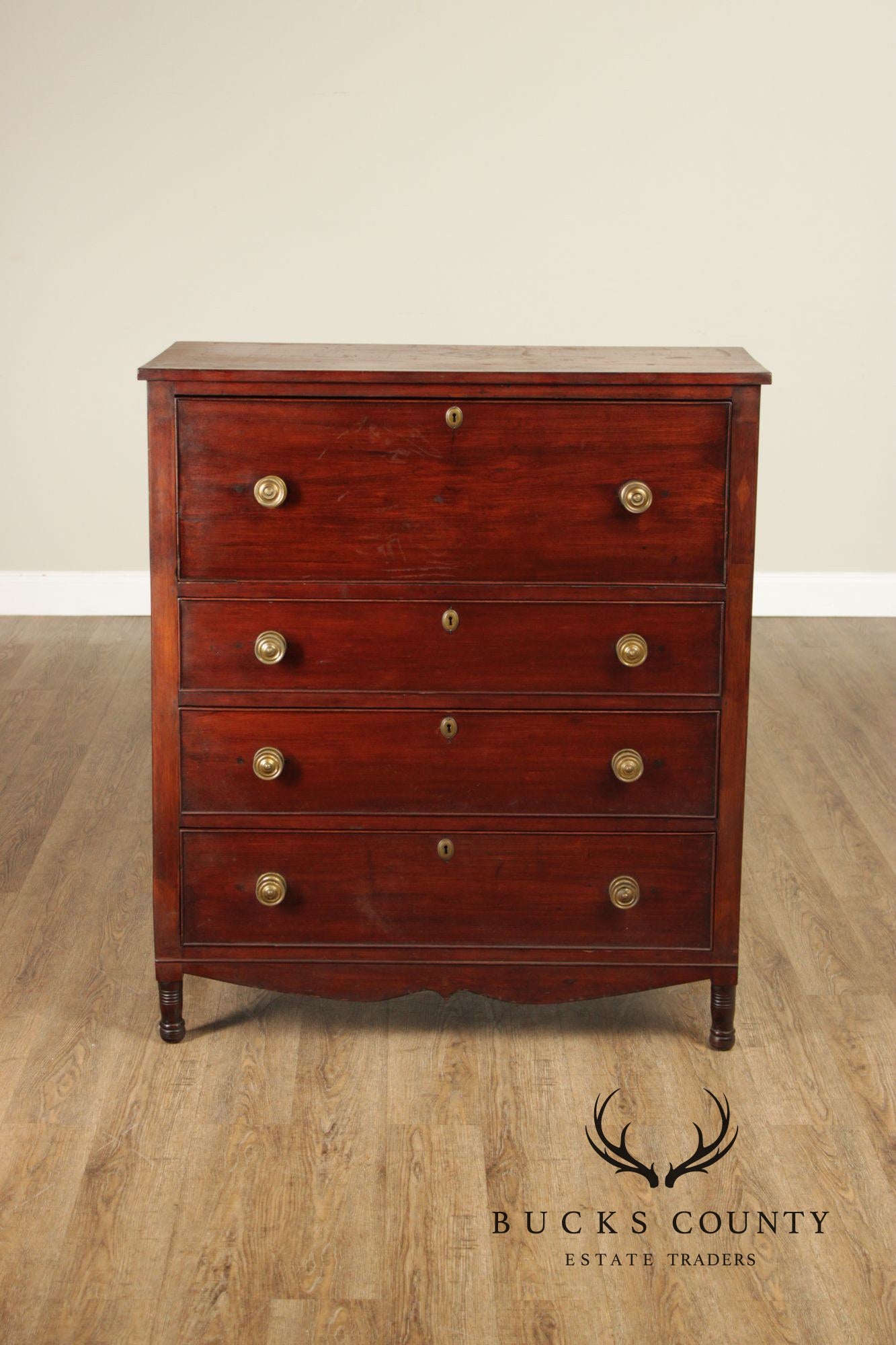 Antique American Federal Period Butler's Chest Of Drawers