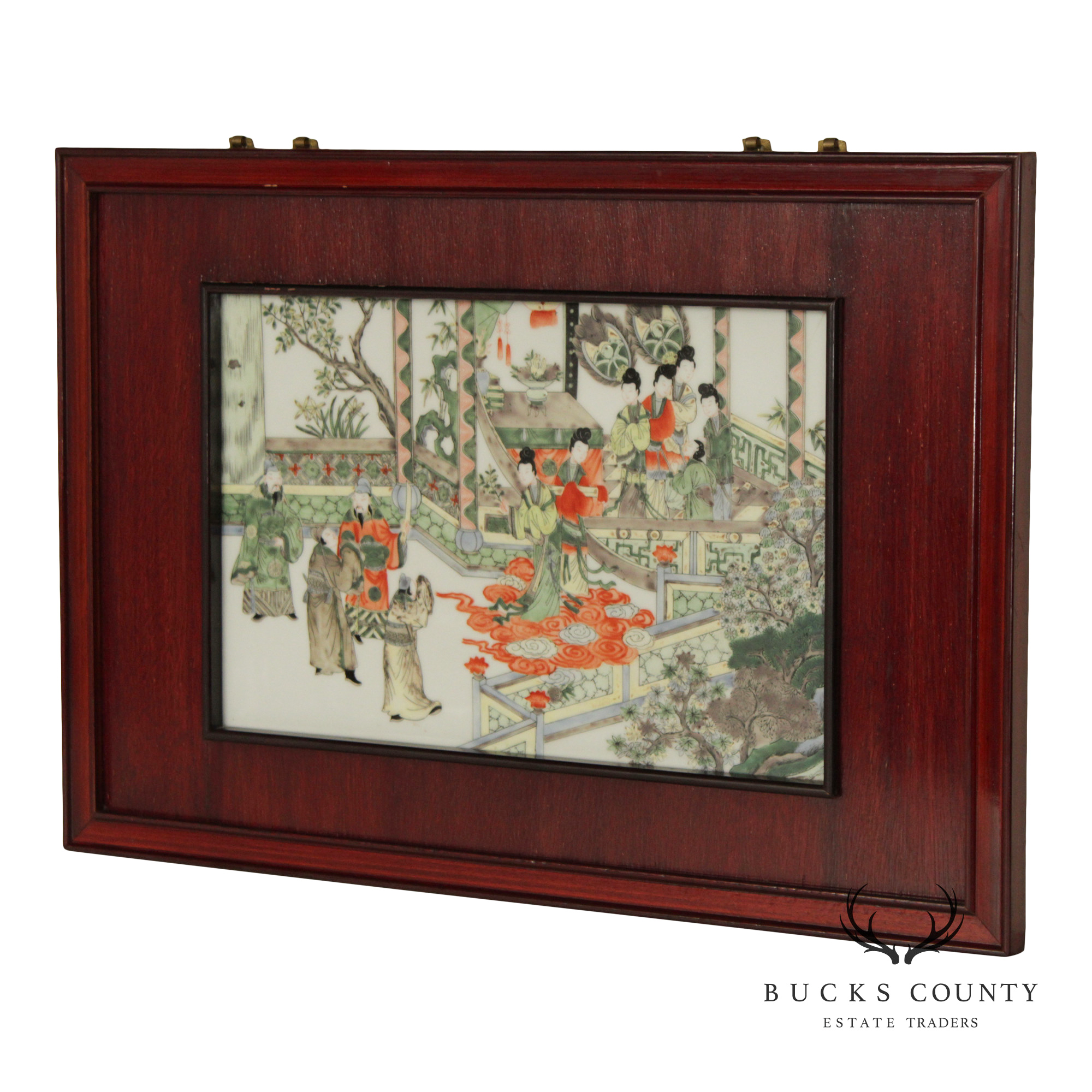 Chinese Framed Porcelain Plaque