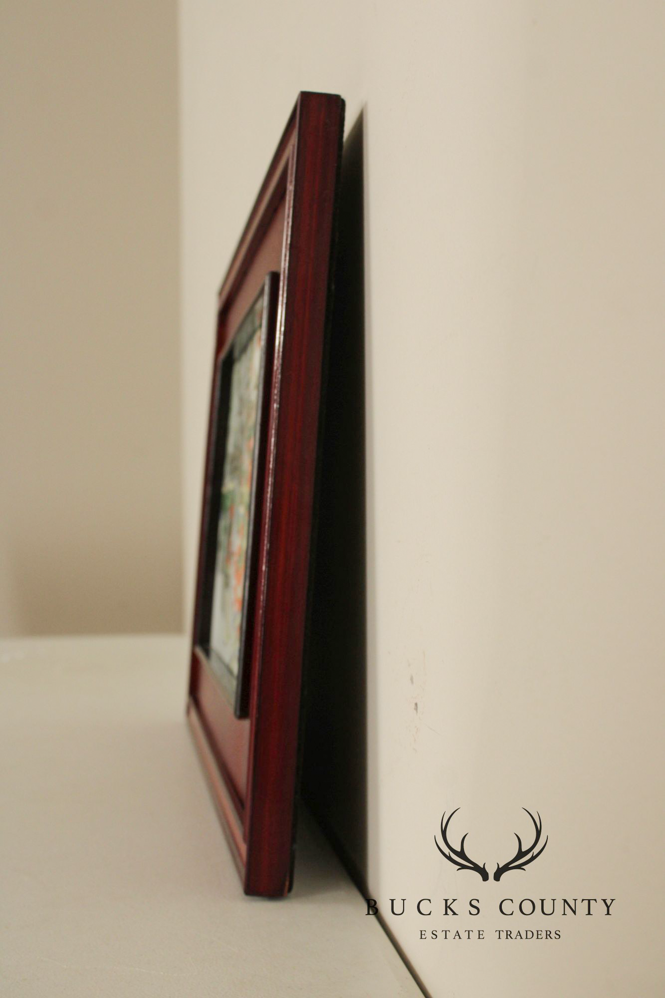 Chinese Framed Porcelain Plaque