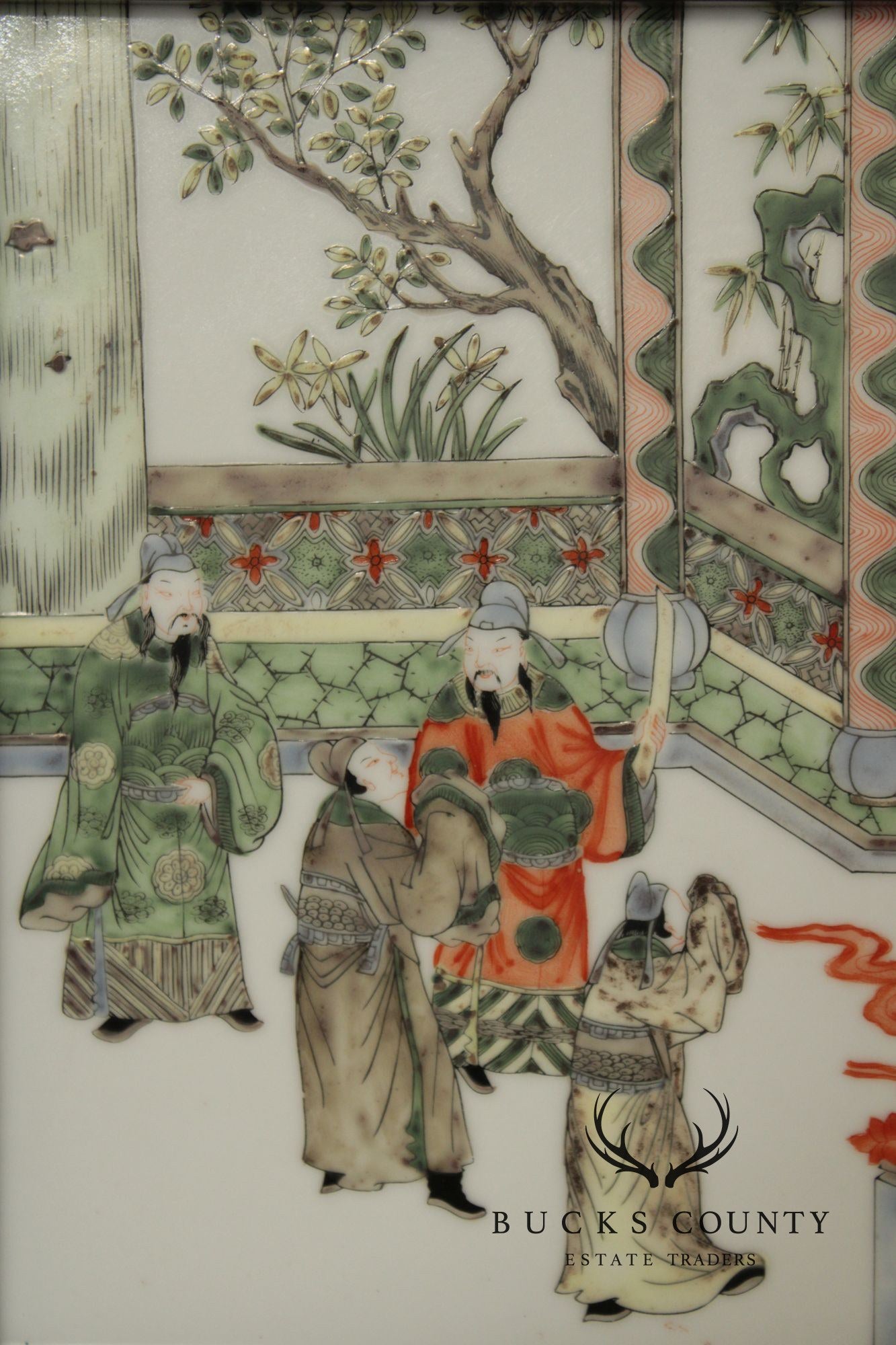Chinese Framed Porcelain Plaque