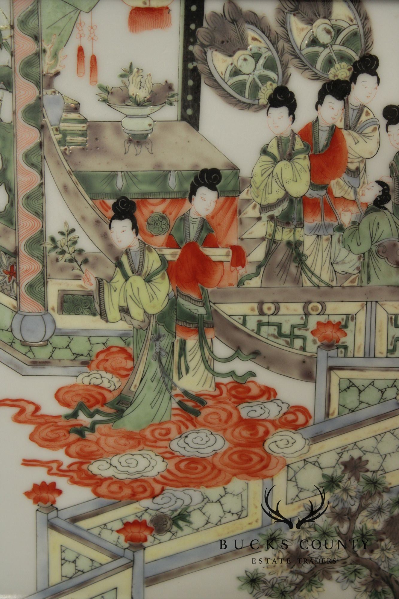 Chinese Framed Porcelain Plaque
