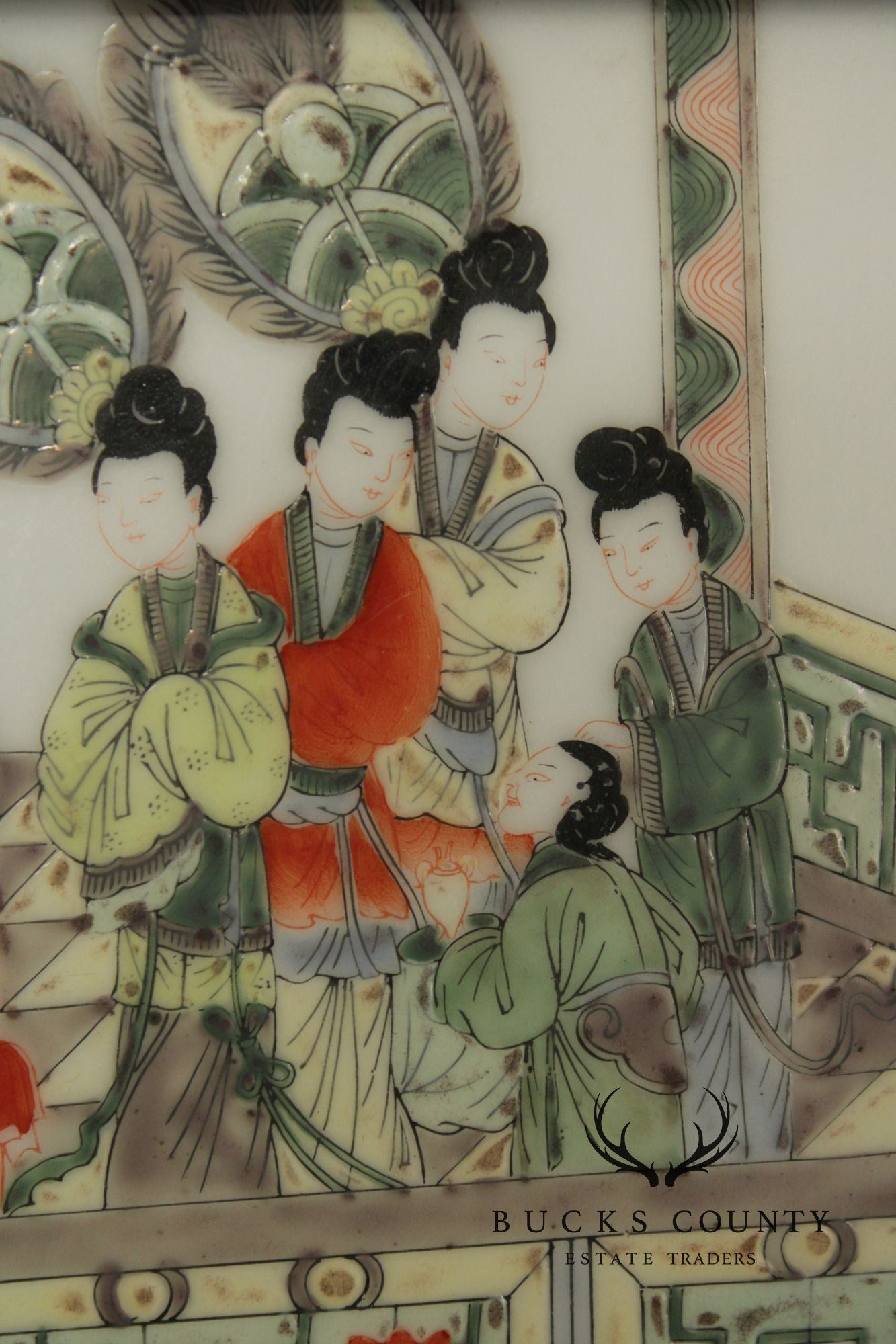 Chinese Framed Porcelain Plaque