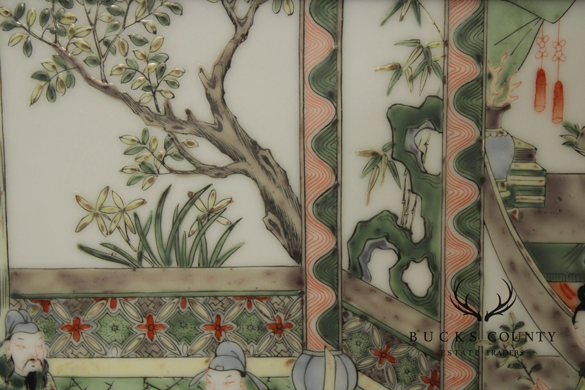 Chinese Framed Porcelain Plaque
