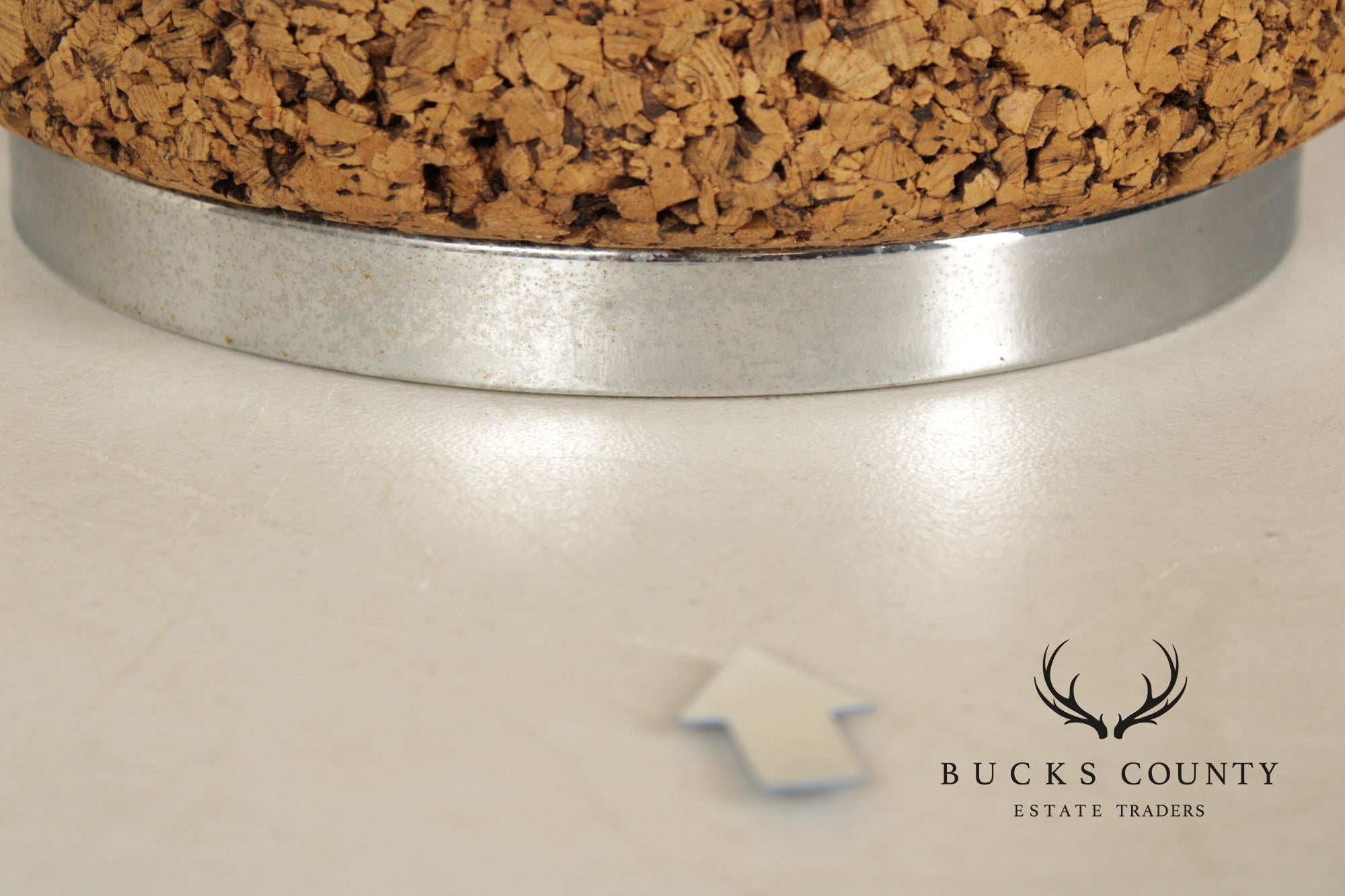 Mid Century Modern Pair of Cork Table Lamps