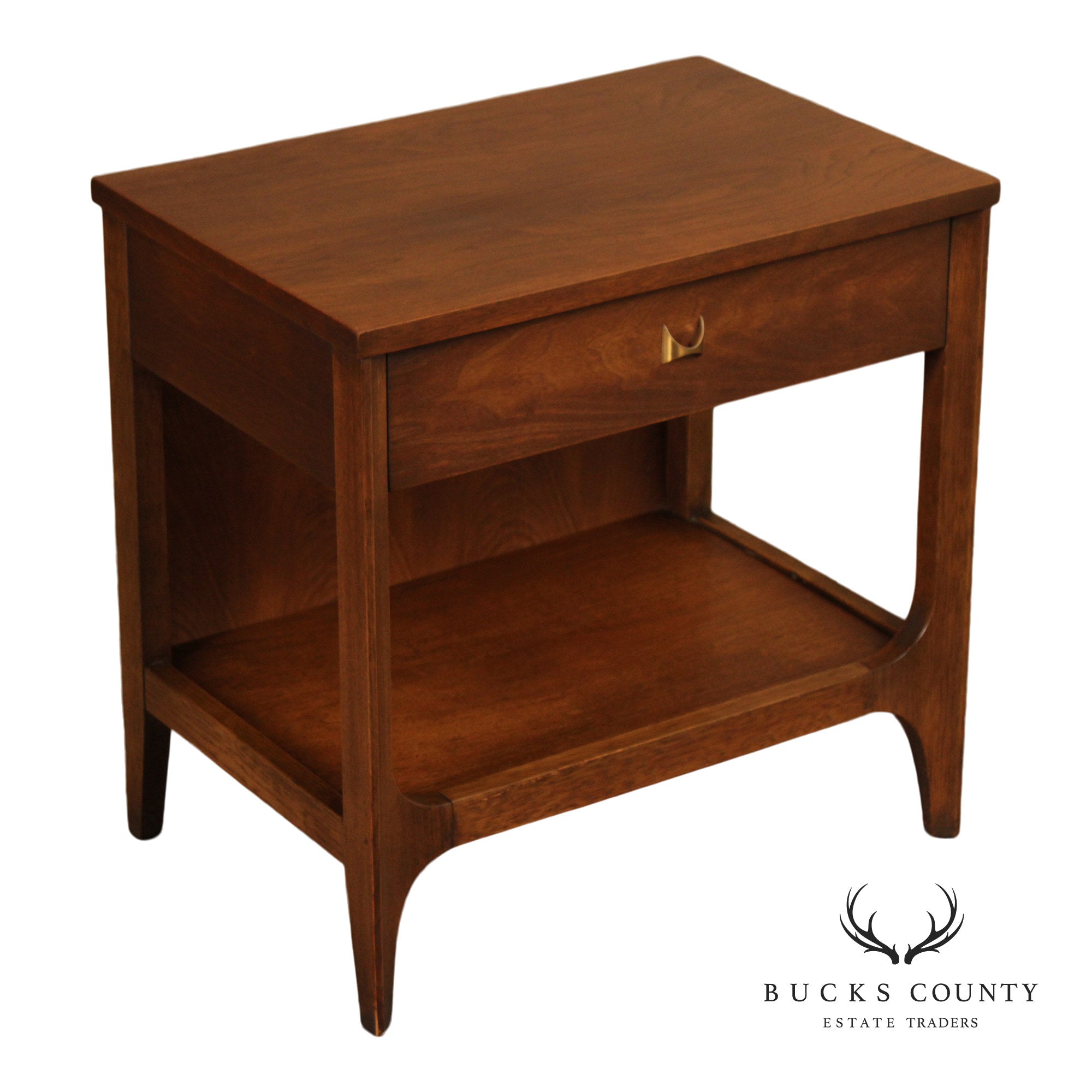 Broyhill  Brasilia Mid-Century Modern Walnut One-Drawer Nightstand