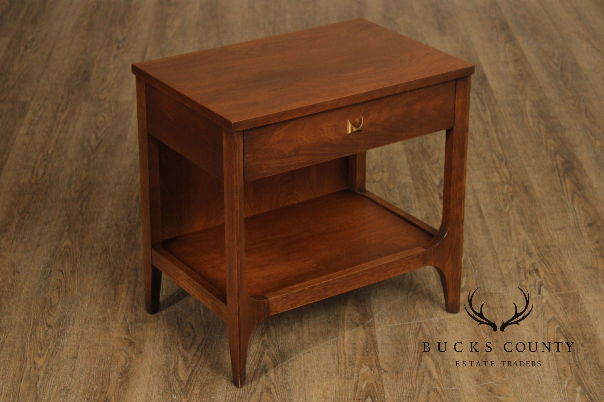 Broyhill  Brasilia Mid-Century Modern Walnut One-Drawer Nightstand