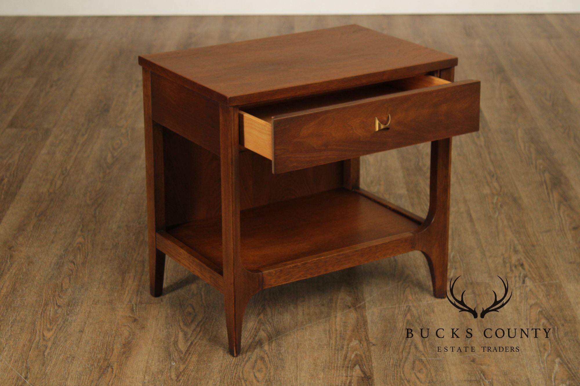 Broyhill  Brasilia Mid-Century Modern Walnut One-Drawer Nightstand