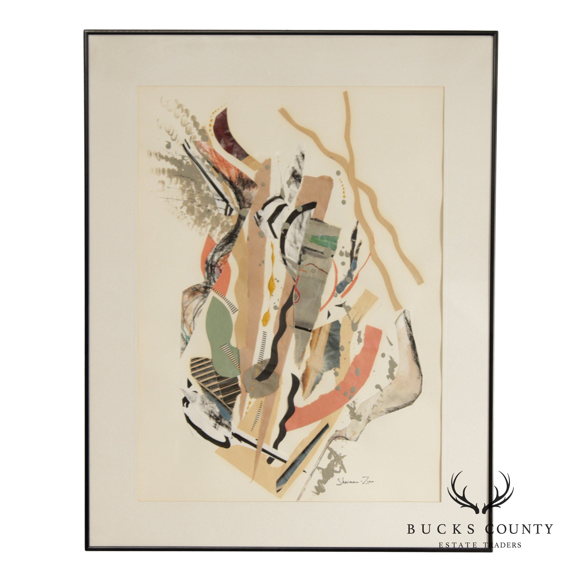 Ellen Sherman-Zinn Abstract Expressionist Mixed Media Collage