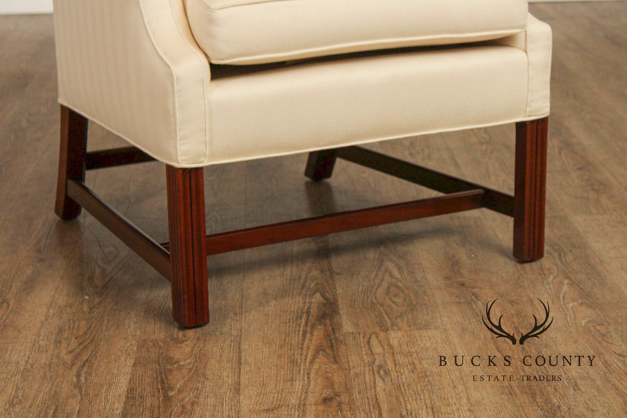 Chippendale Style Custom Mahogany Wing Chair
