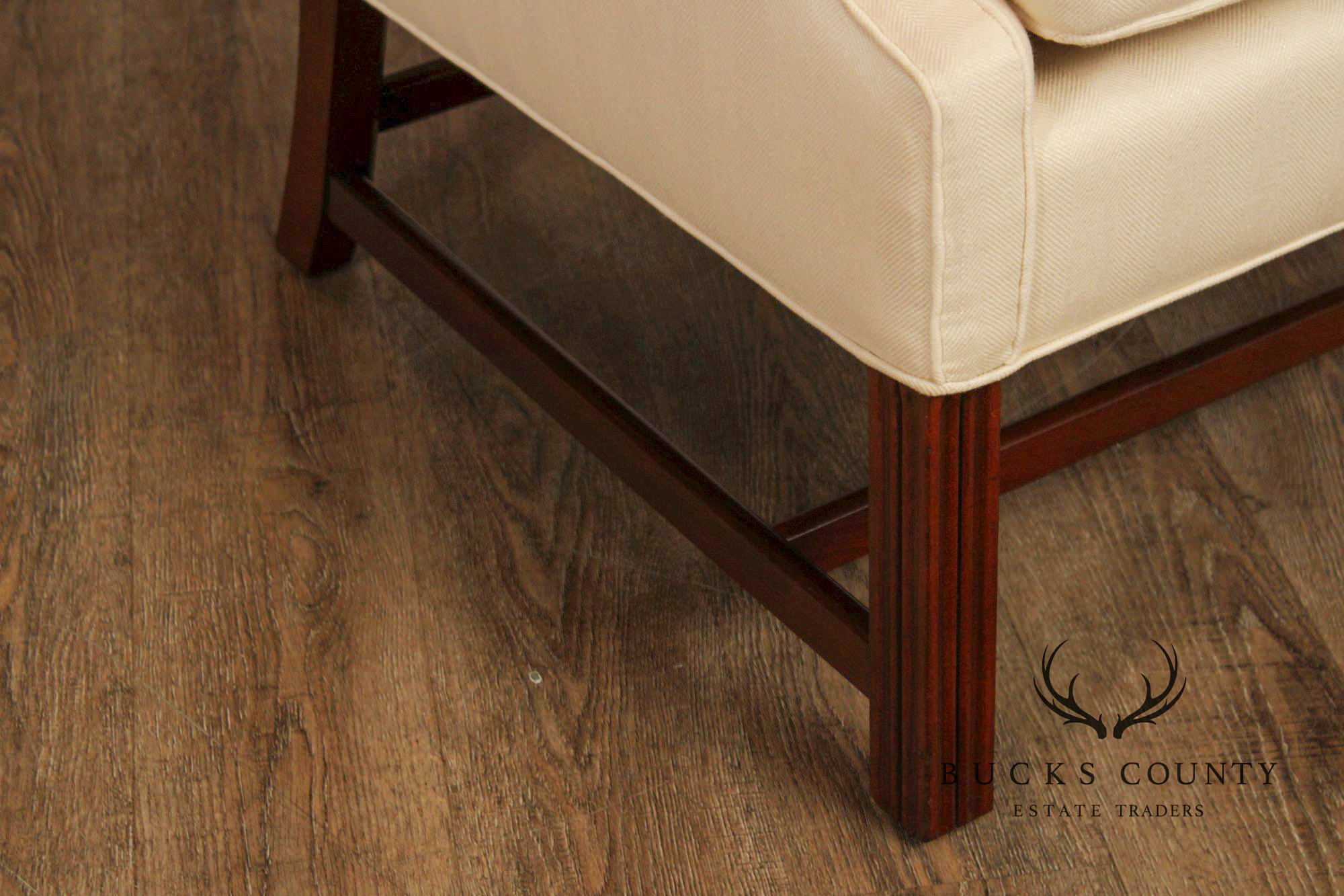 Chippendale Style Custom Mahogany Wing Chair