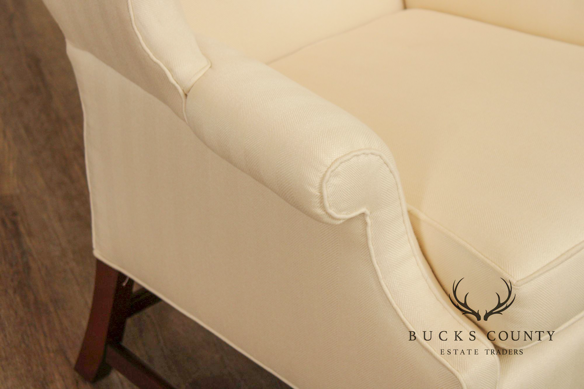 Chippendale Style Custom Mahogany Wing Chair
