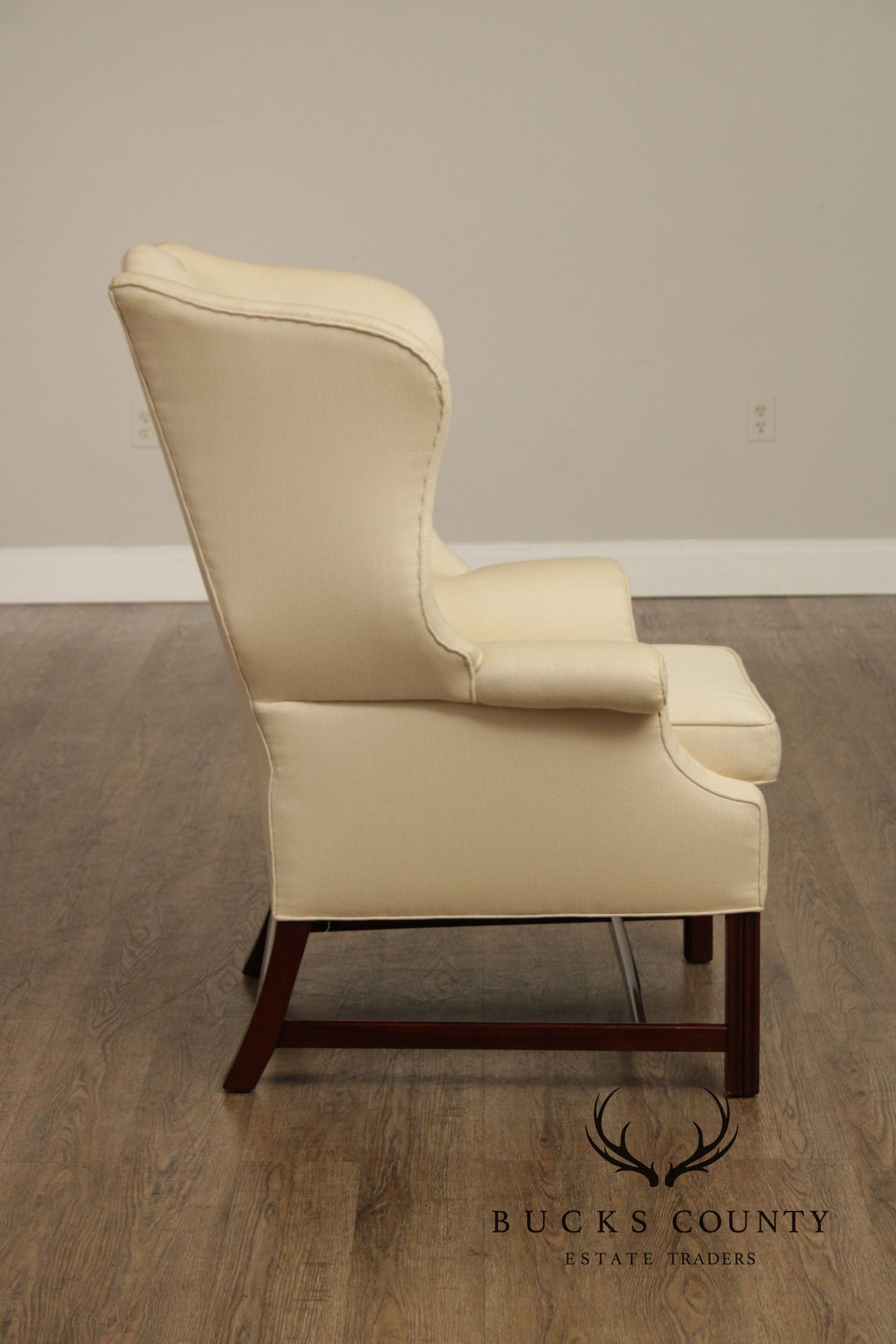 Chippendale Style Custom Mahogany Wing Chair