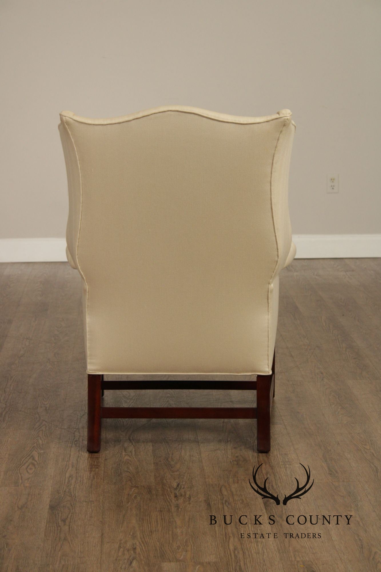 Chippendale Style Custom Mahogany Wing Chair