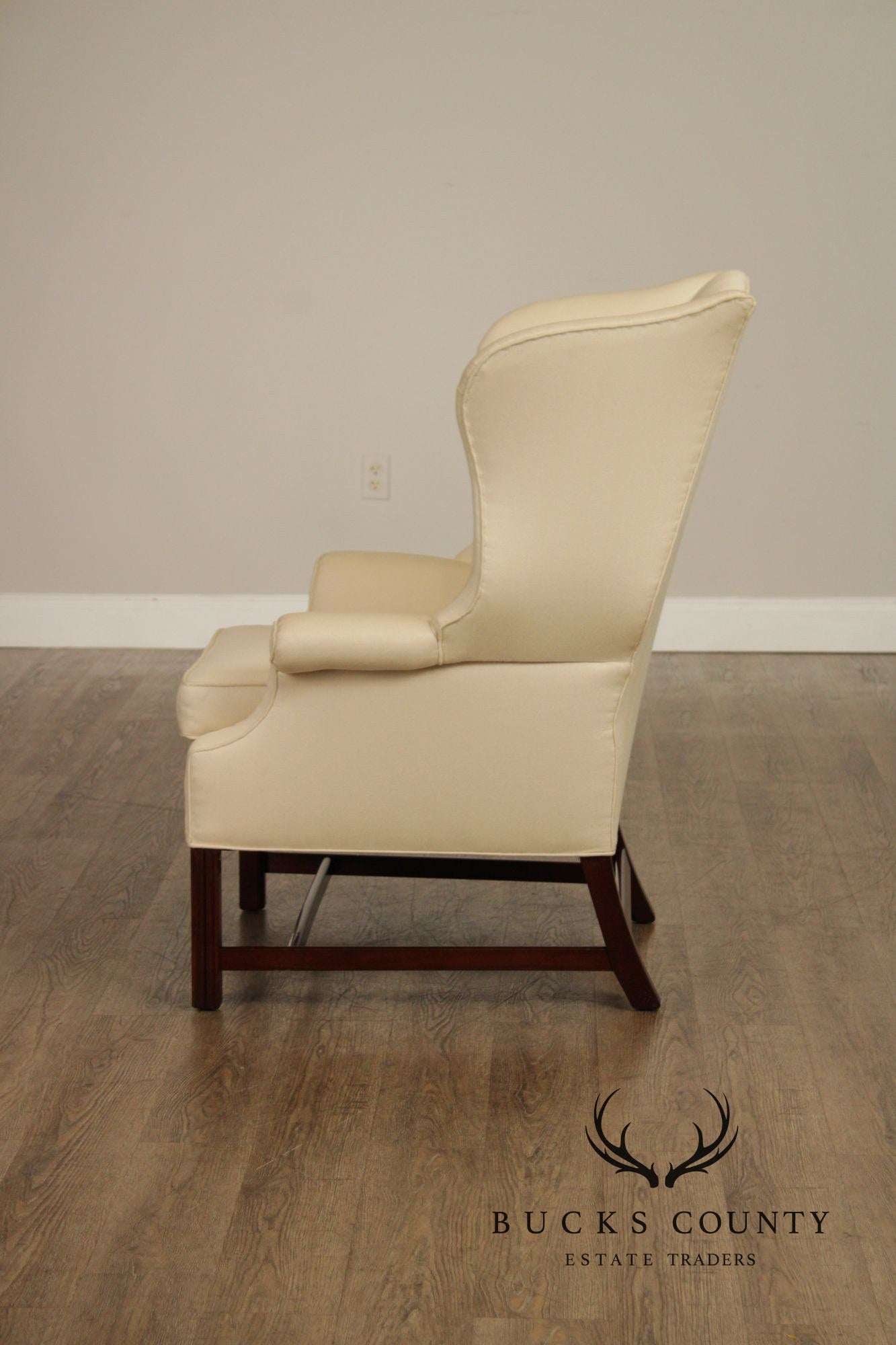 Chippendale Style Custom Mahogany Wing Chair