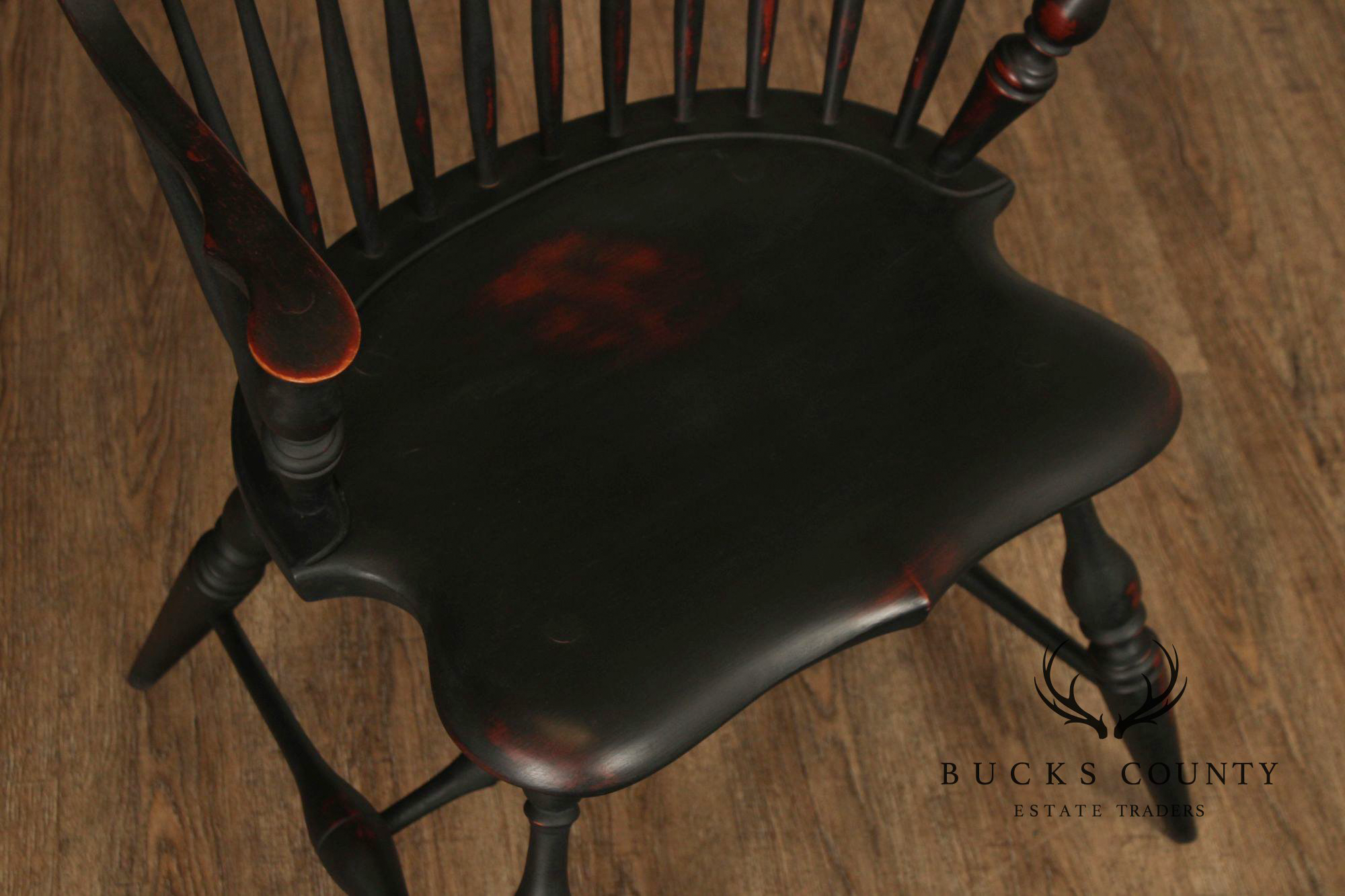 Wayne Kramer Pair of Painted Windsor Armchairs