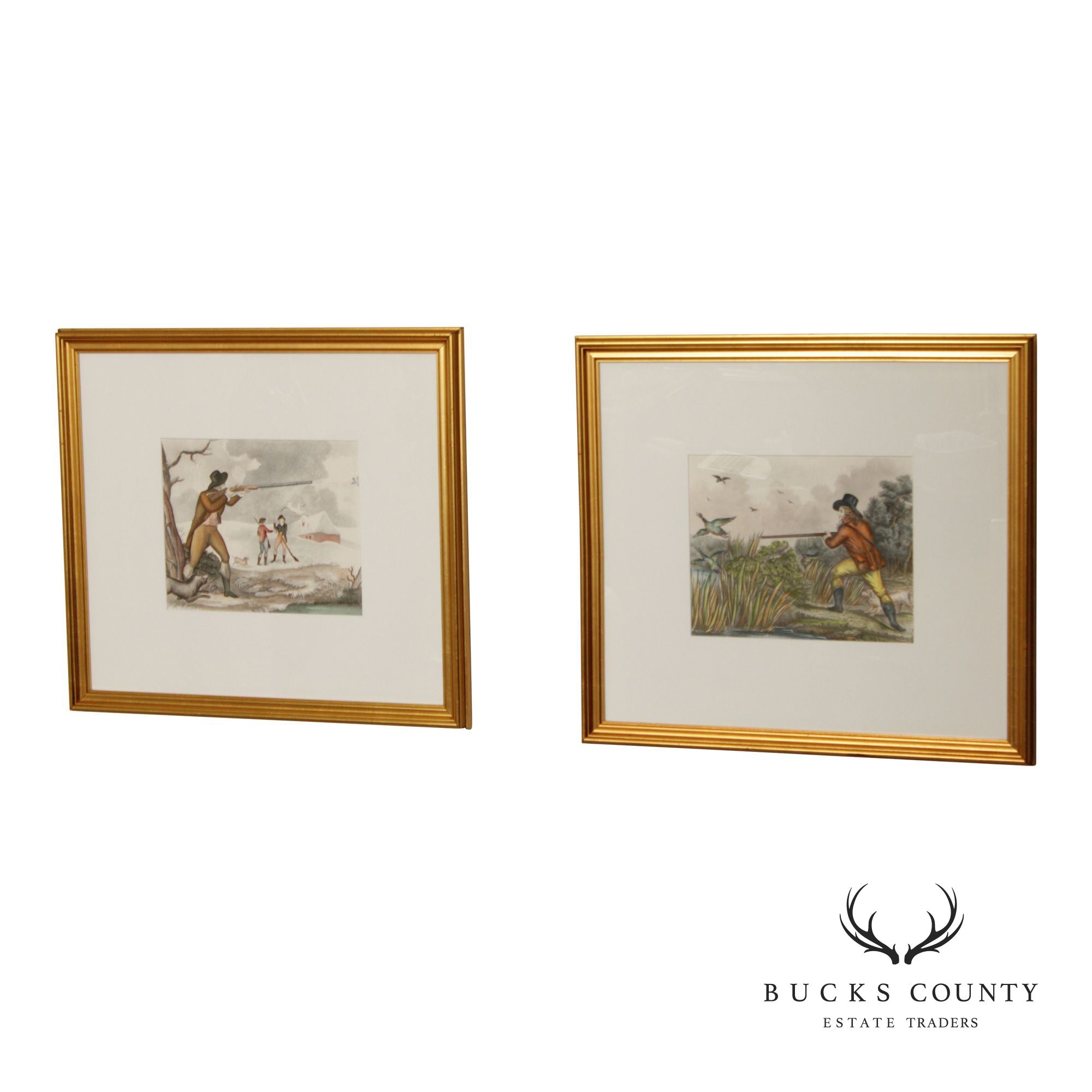 George Morland Pair of Prints, Gamebird Shooting Scenes