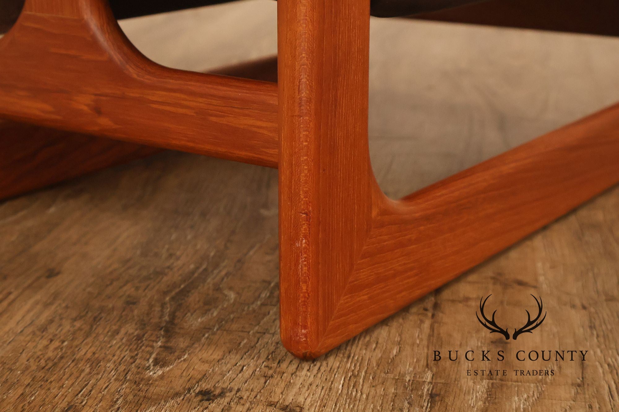 Salin Møbler Danish Modern Teak and Leather Magazine Rack
