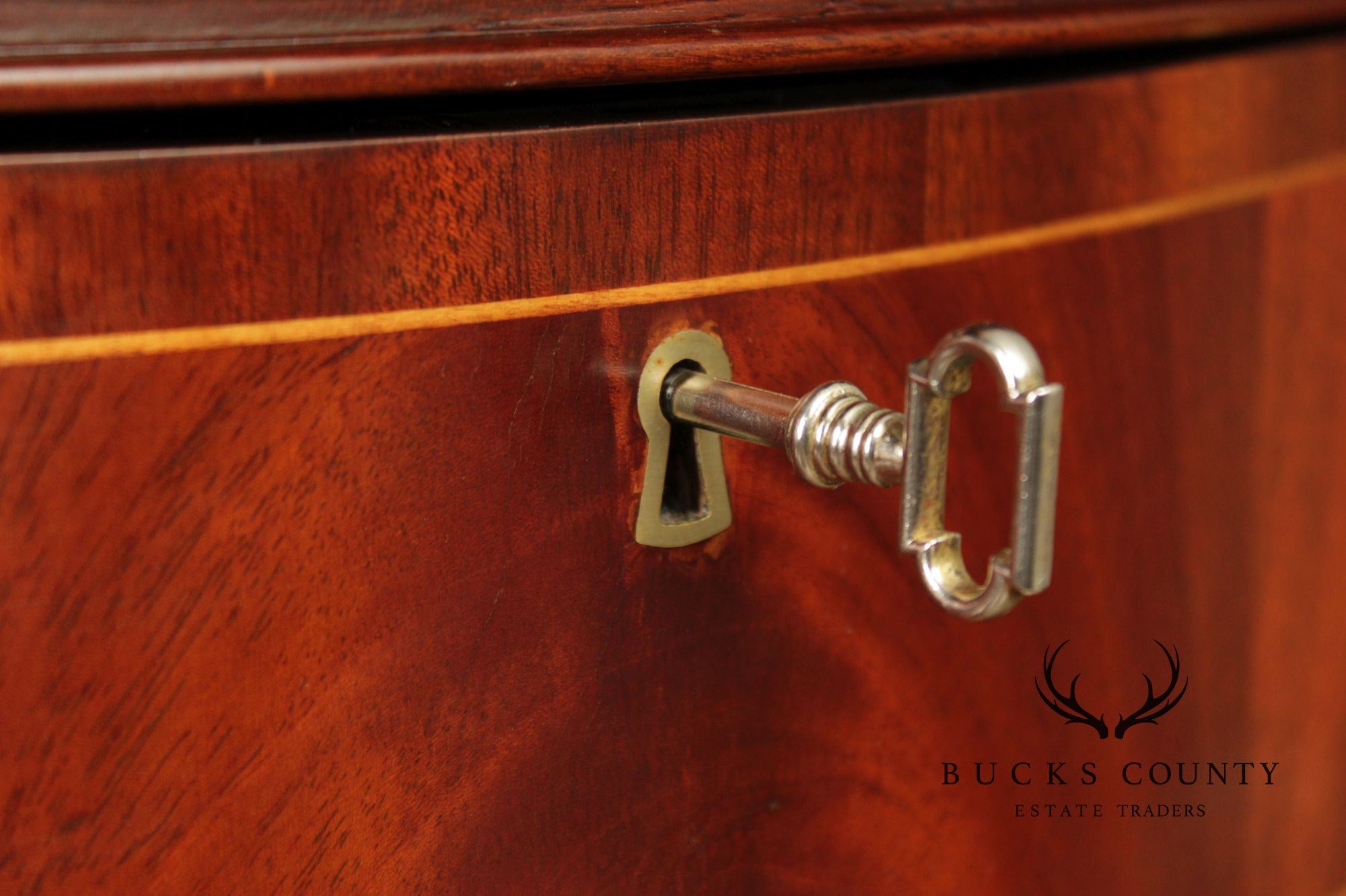 Councill Craftsmen Federal Style Inlaid Flame Mahogany Sideboard