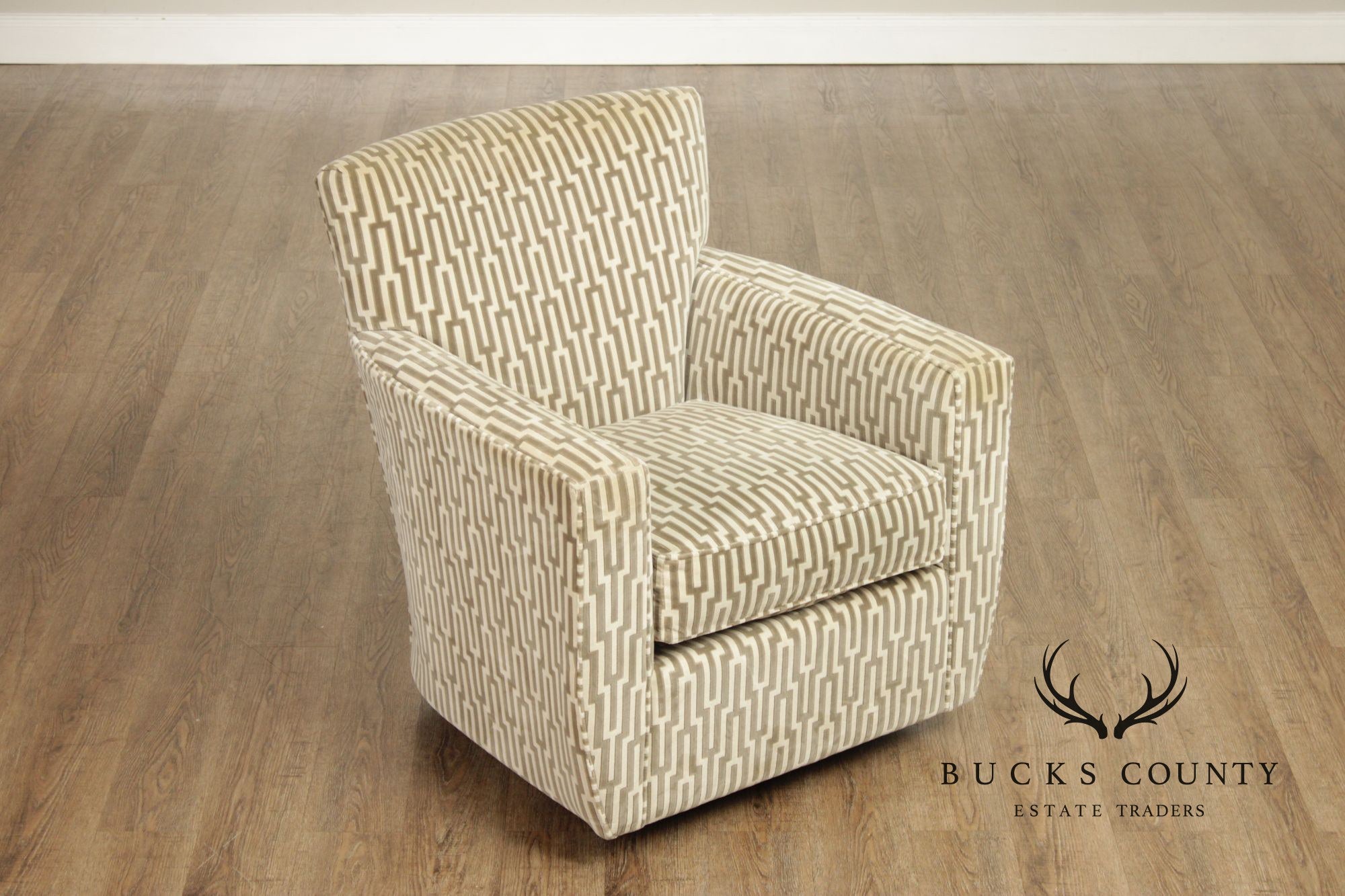 Crate & Barrel Pair of Swivel Lounge Chairs