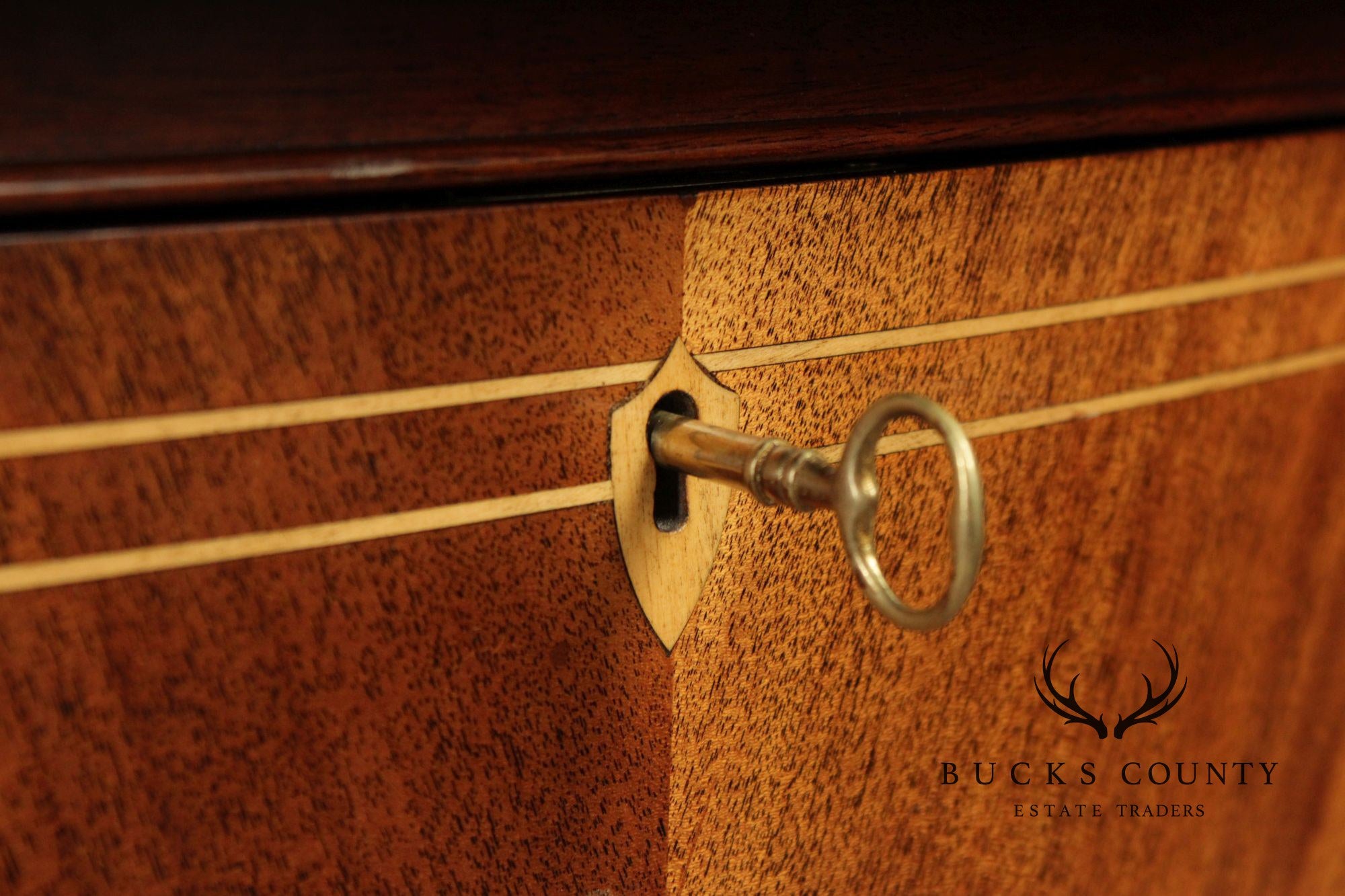 Stickley Federal Style Mahogany Sideboard With Inlay And Brass Gallery