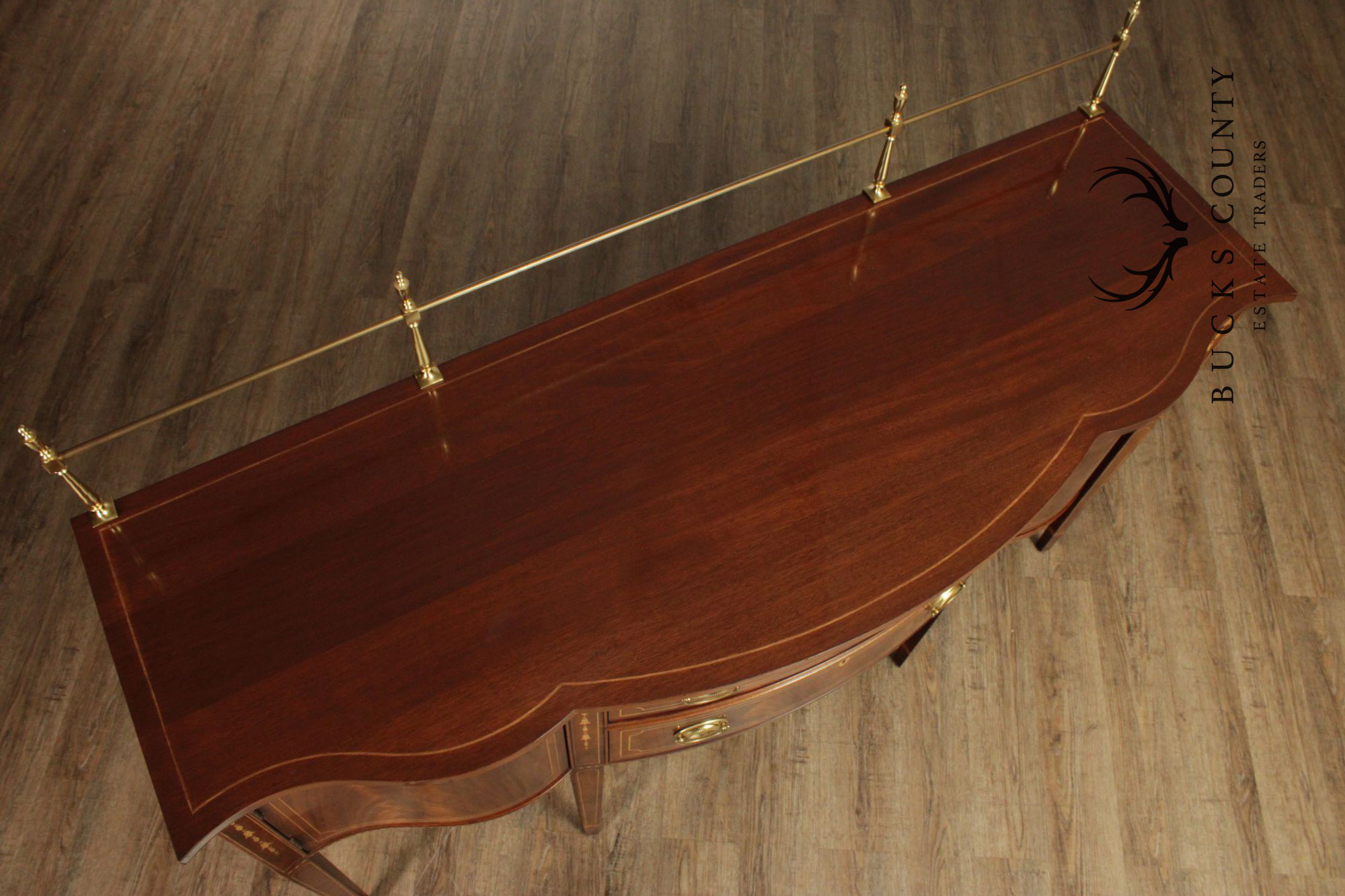 Stickley Federal Style Mahogany Sideboard With Inlay And Brass Gallery