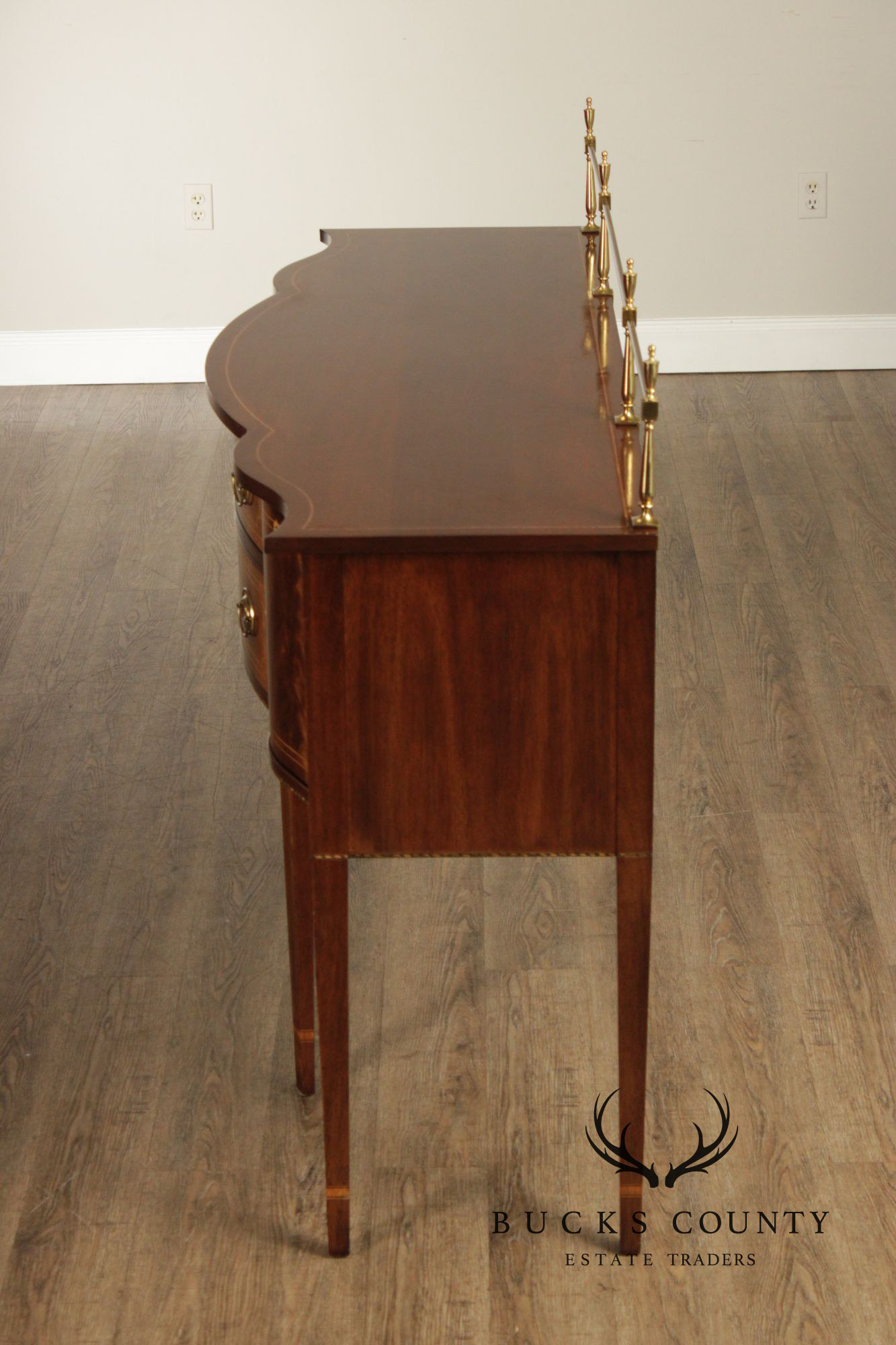 Stickley Federal Style Mahogany Sideboard With Inlay And Brass Gallery