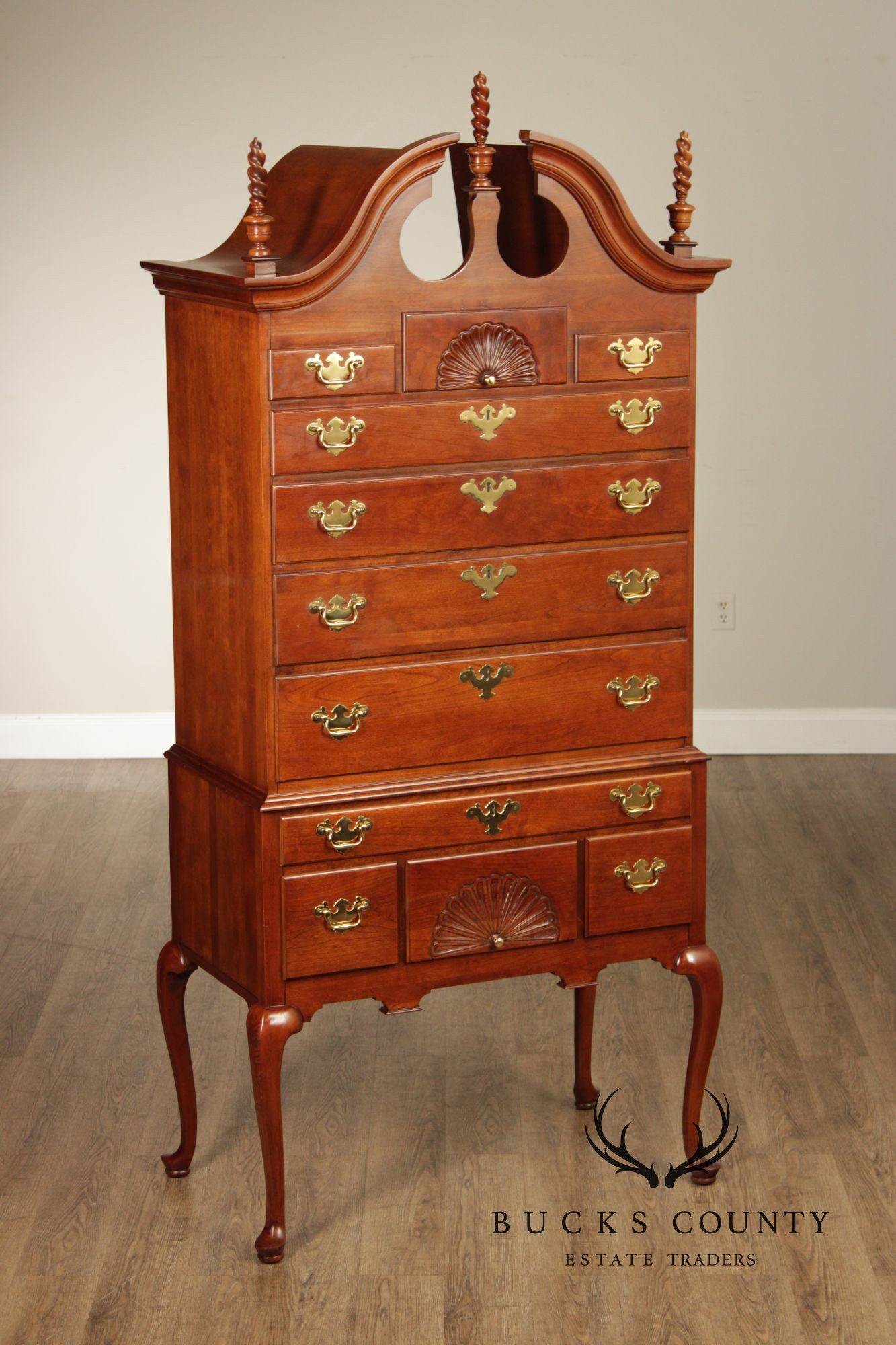 Councill Craftsmen Cherry Colonial Style Highboy Chest