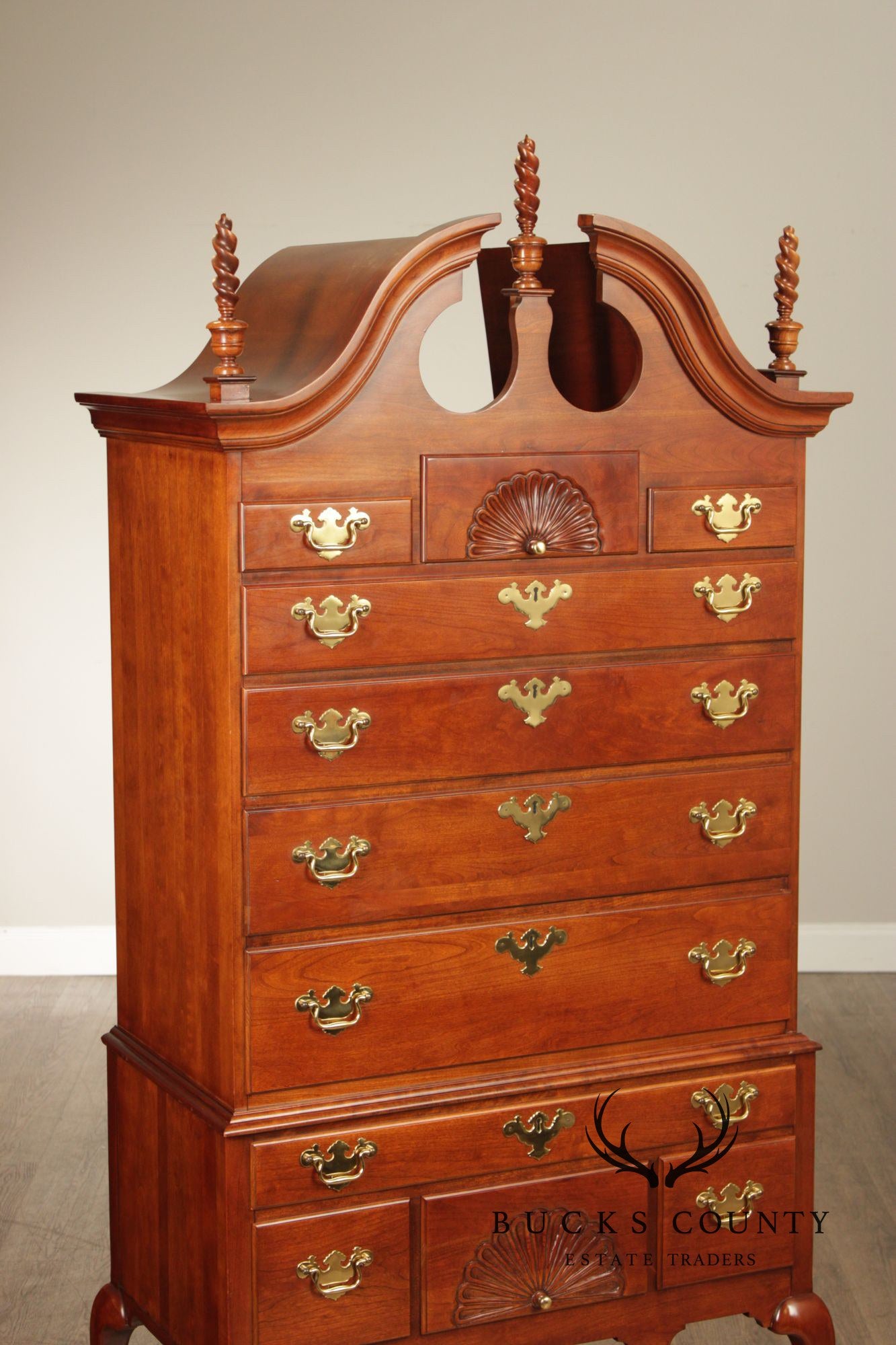 Councill Craftsmen Cherry Colonial Style Highboy Chest