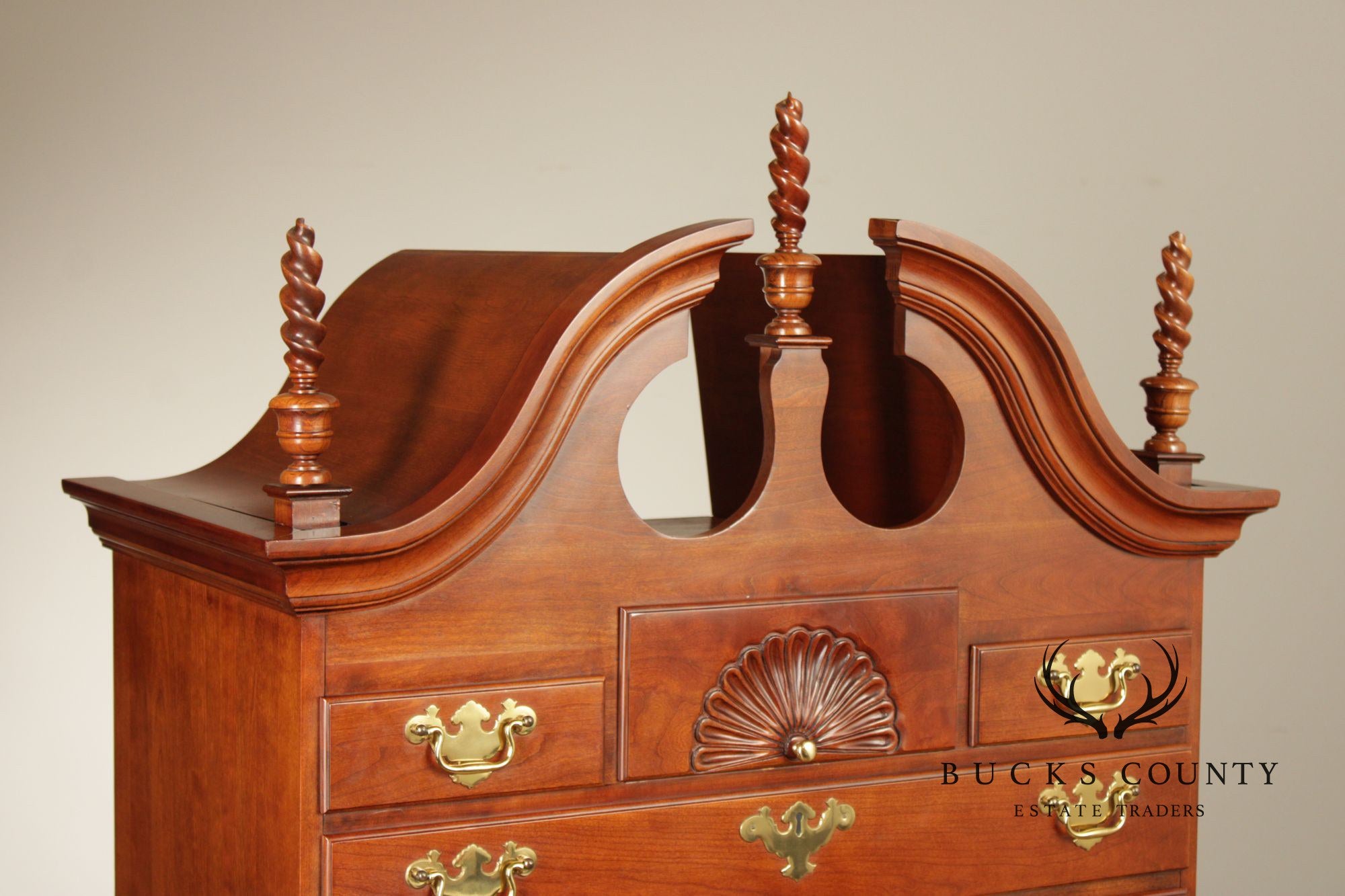 Councill Craftsmen Cherry Colonial Style Highboy Chest