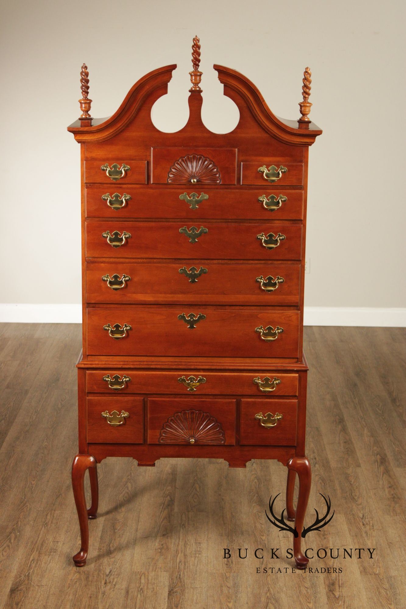Councill Craftsmen Cherry Colonial Style Highboy Chest