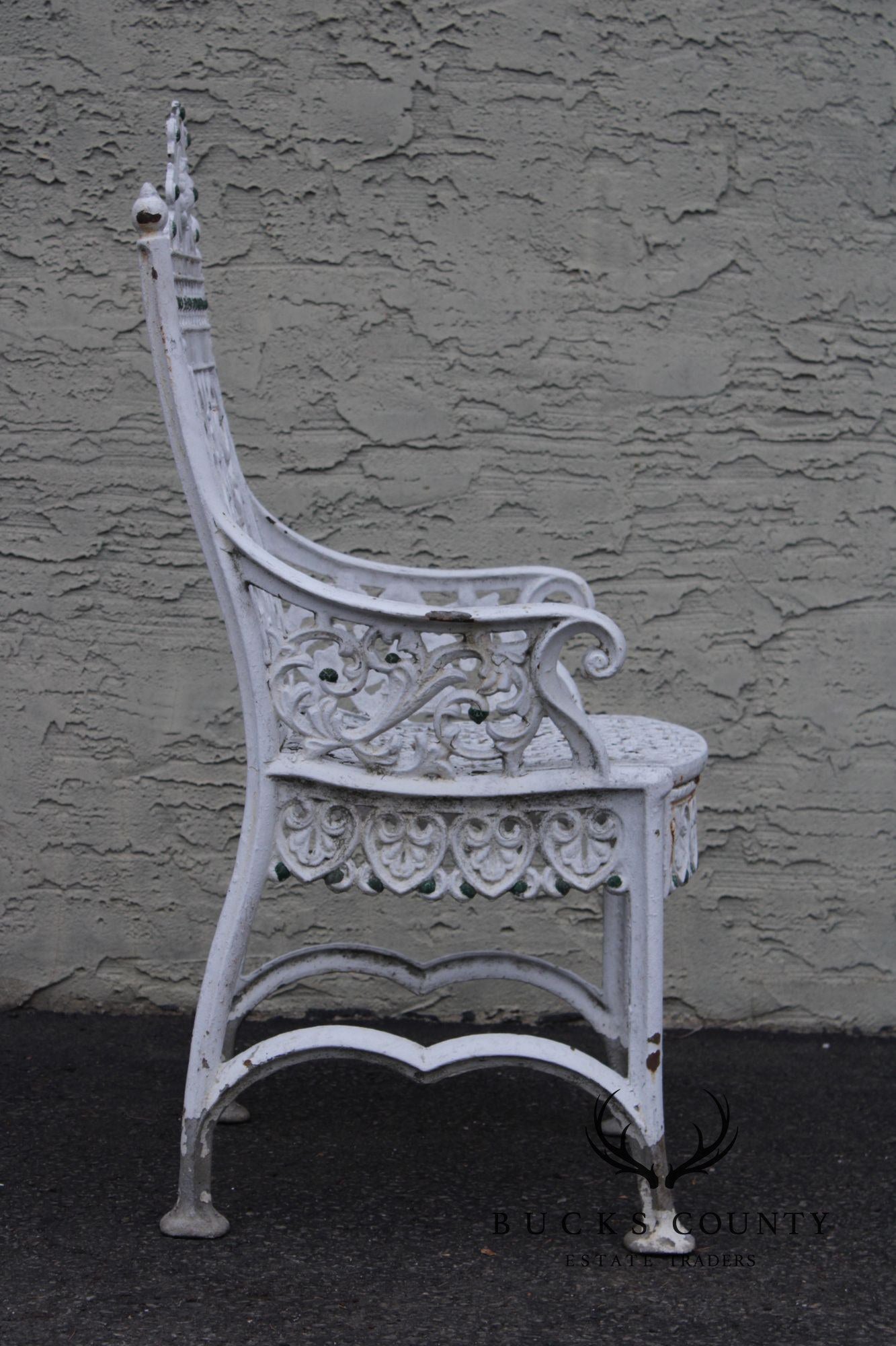 Antique Gothic Revival Cast Iron Garden Chair