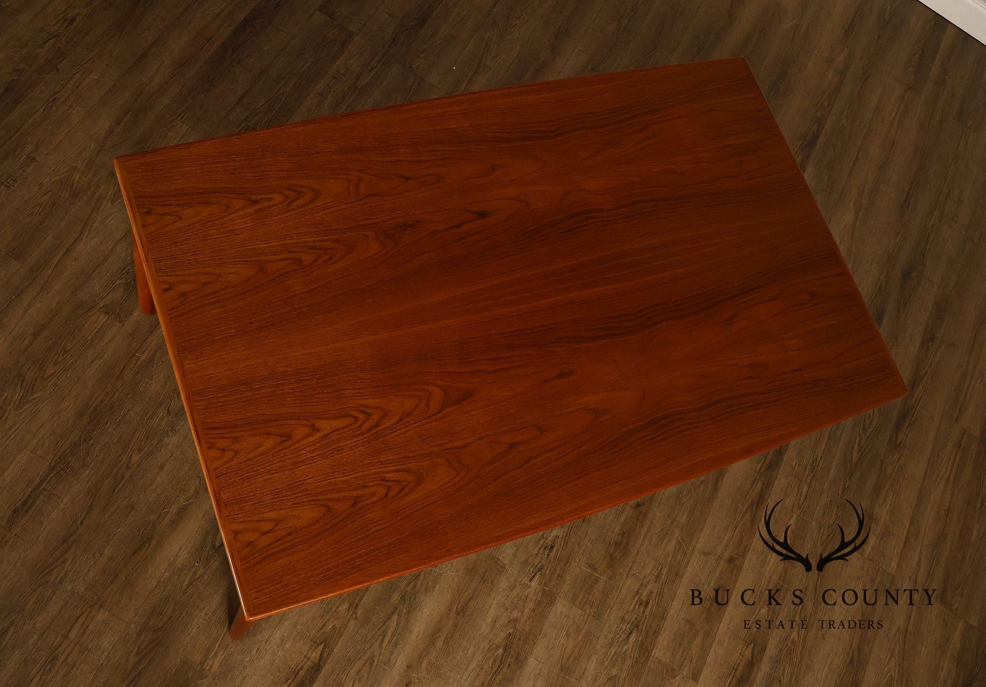 Danish Modern Teak Draw-Leaf Dining Table