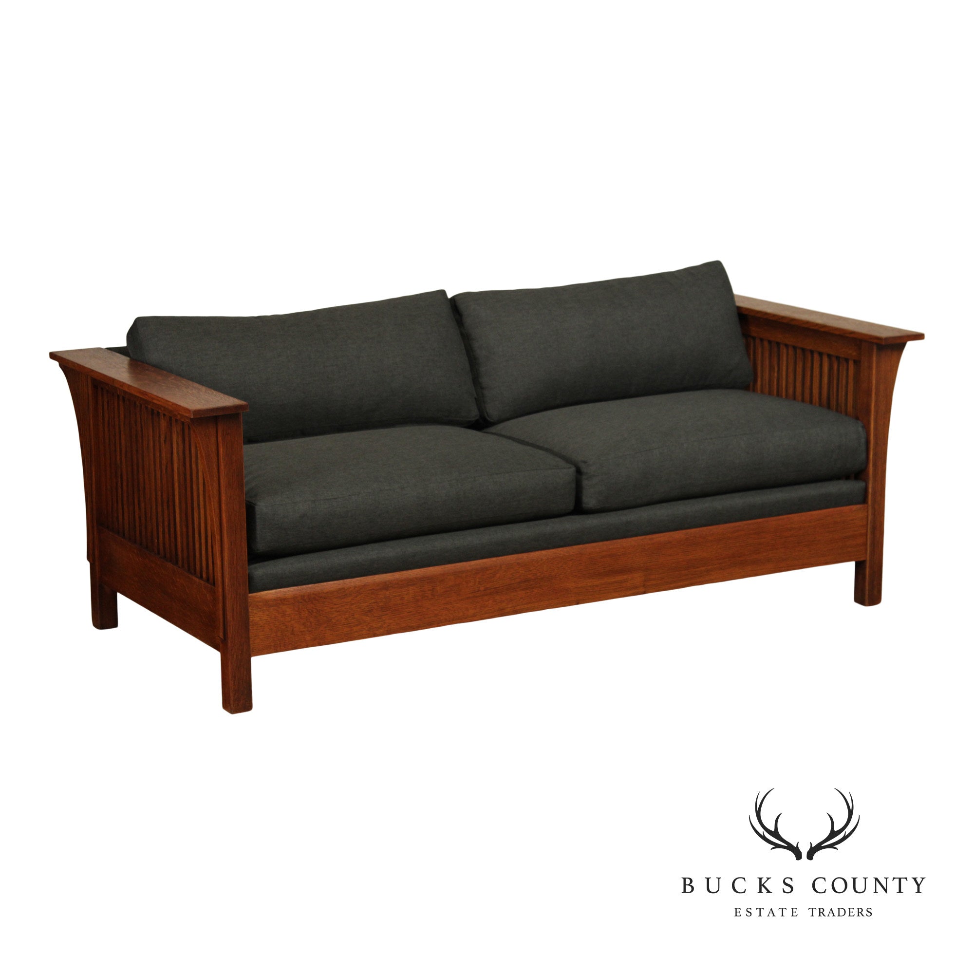 Stickley Mission Collection 'Fayetteville' Oak Spindle Sofa