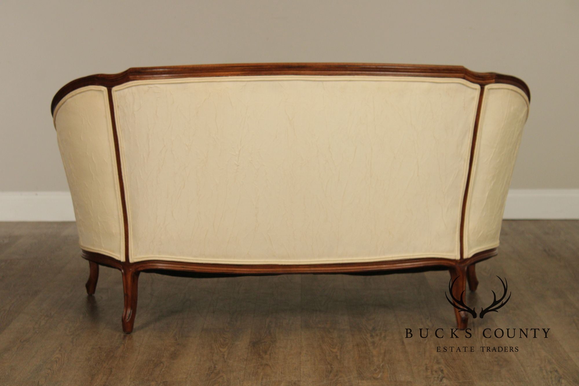 French Louis XV Style Pair Of Carved Frame Loveseat Settees