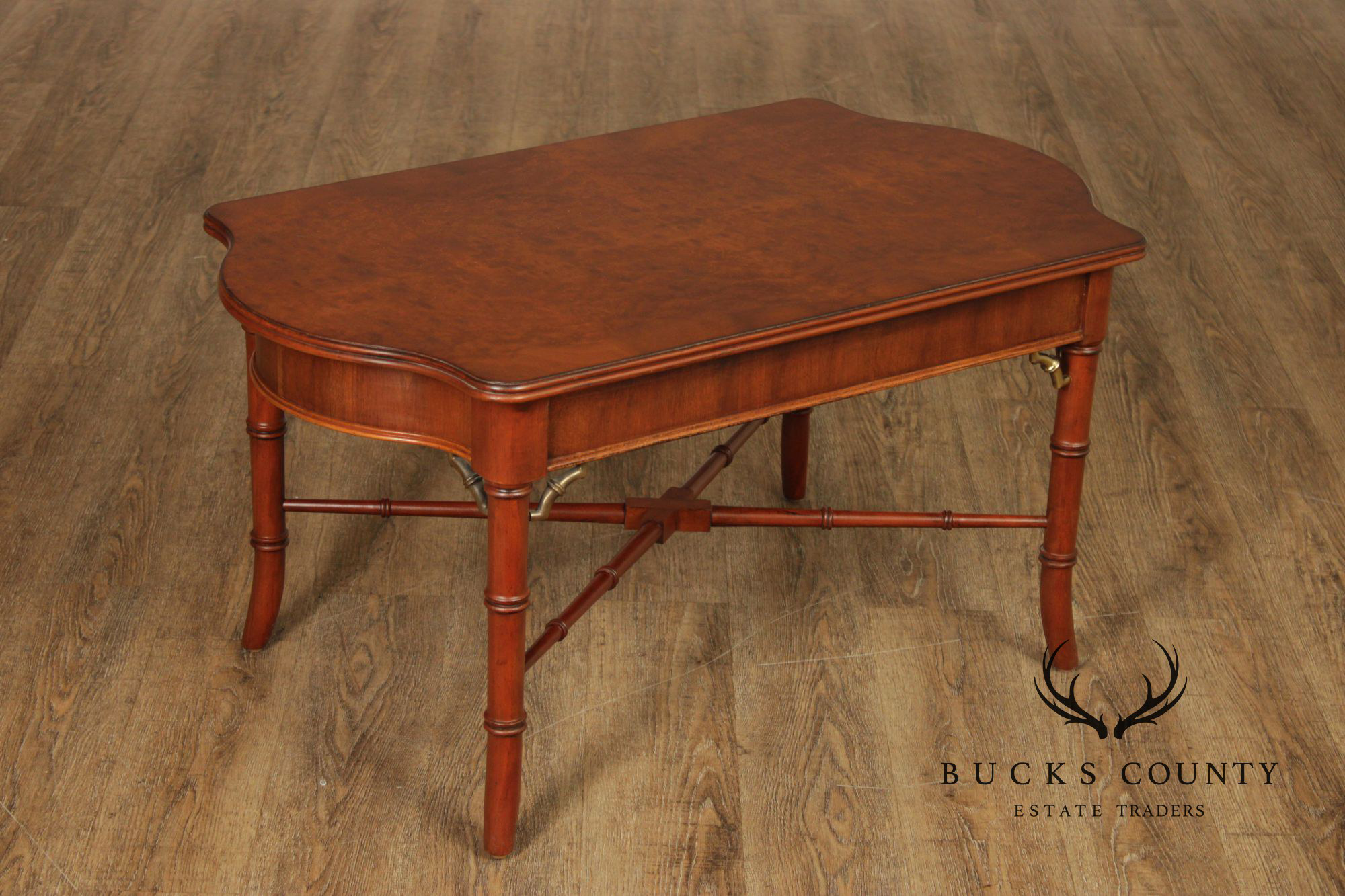 Lexington Cherry Faux Bamboo Cocktail Table