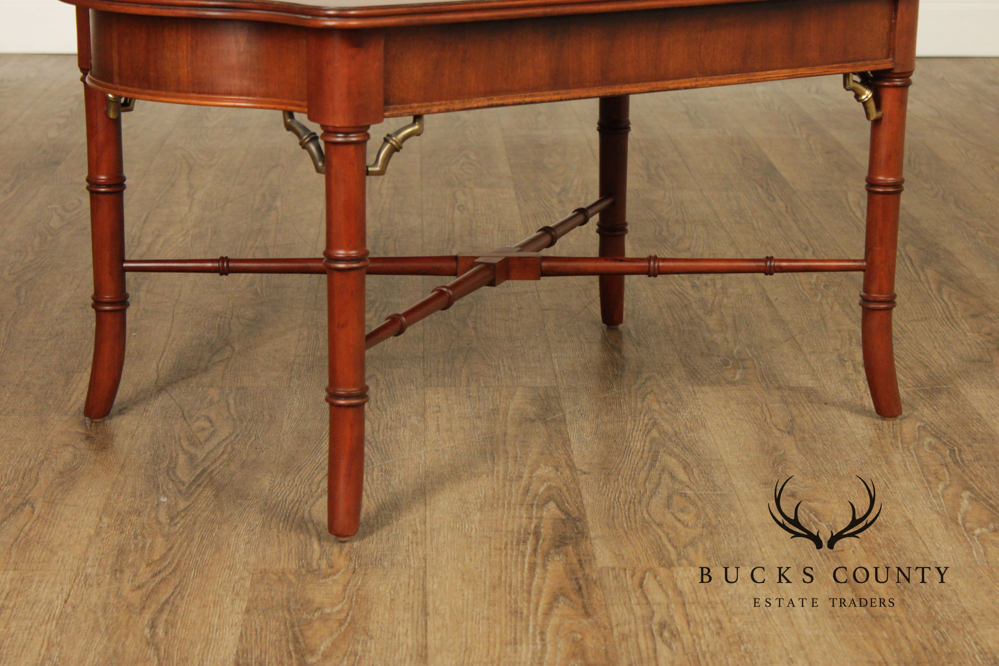 Lexington Cherry Faux Bamboo Cocktail Table