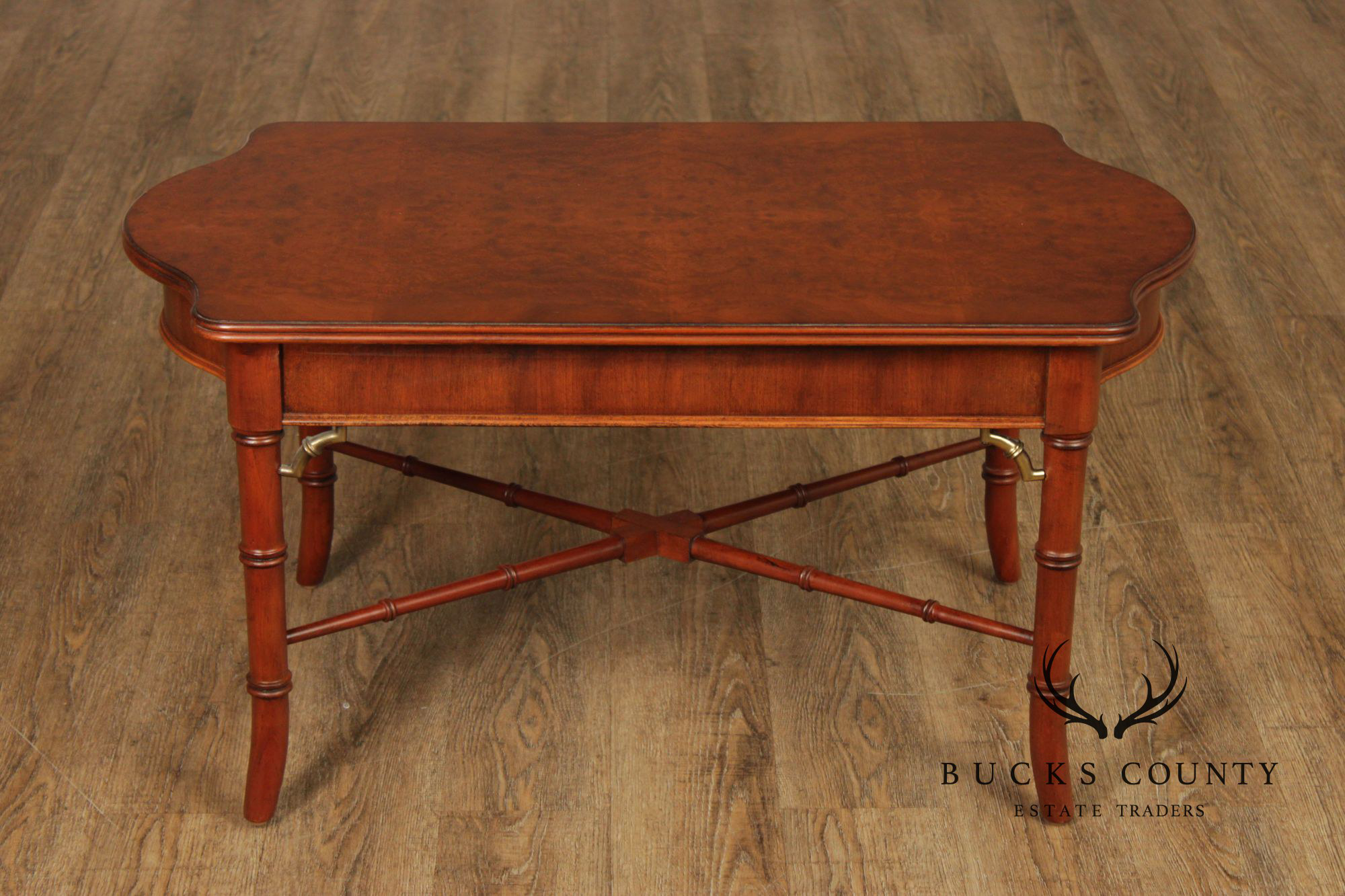 Lexington Cherry Faux Bamboo Cocktail Table