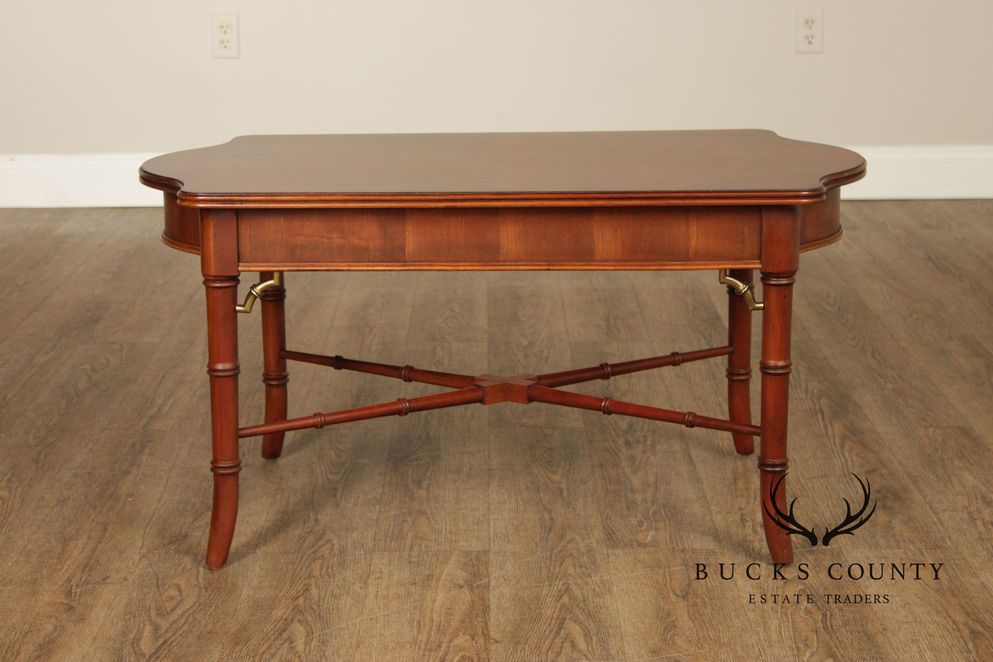 Lexington Cherry Faux Bamboo Cocktail Table