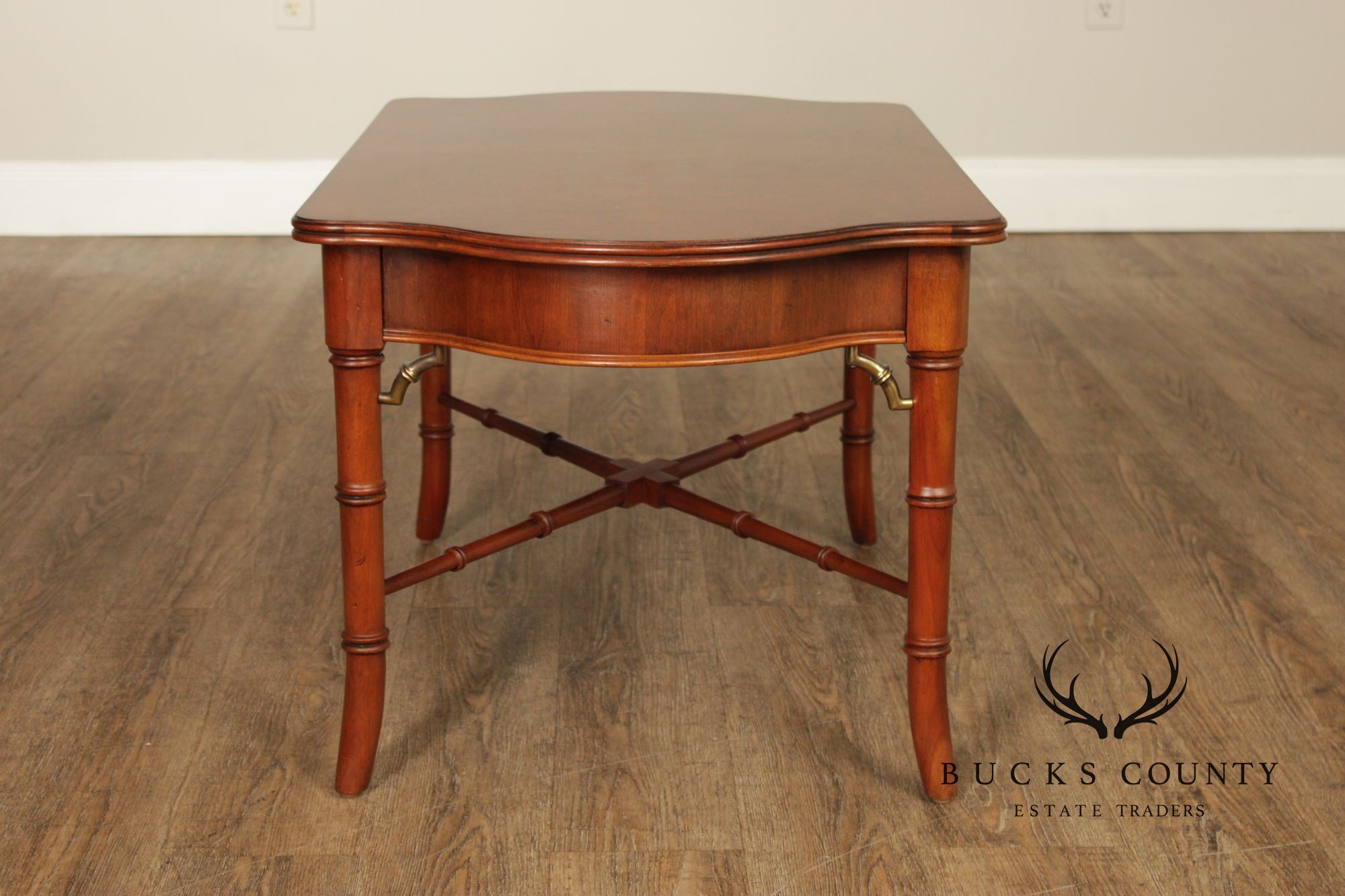Lexington Cherry Faux Bamboo Cocktail Table