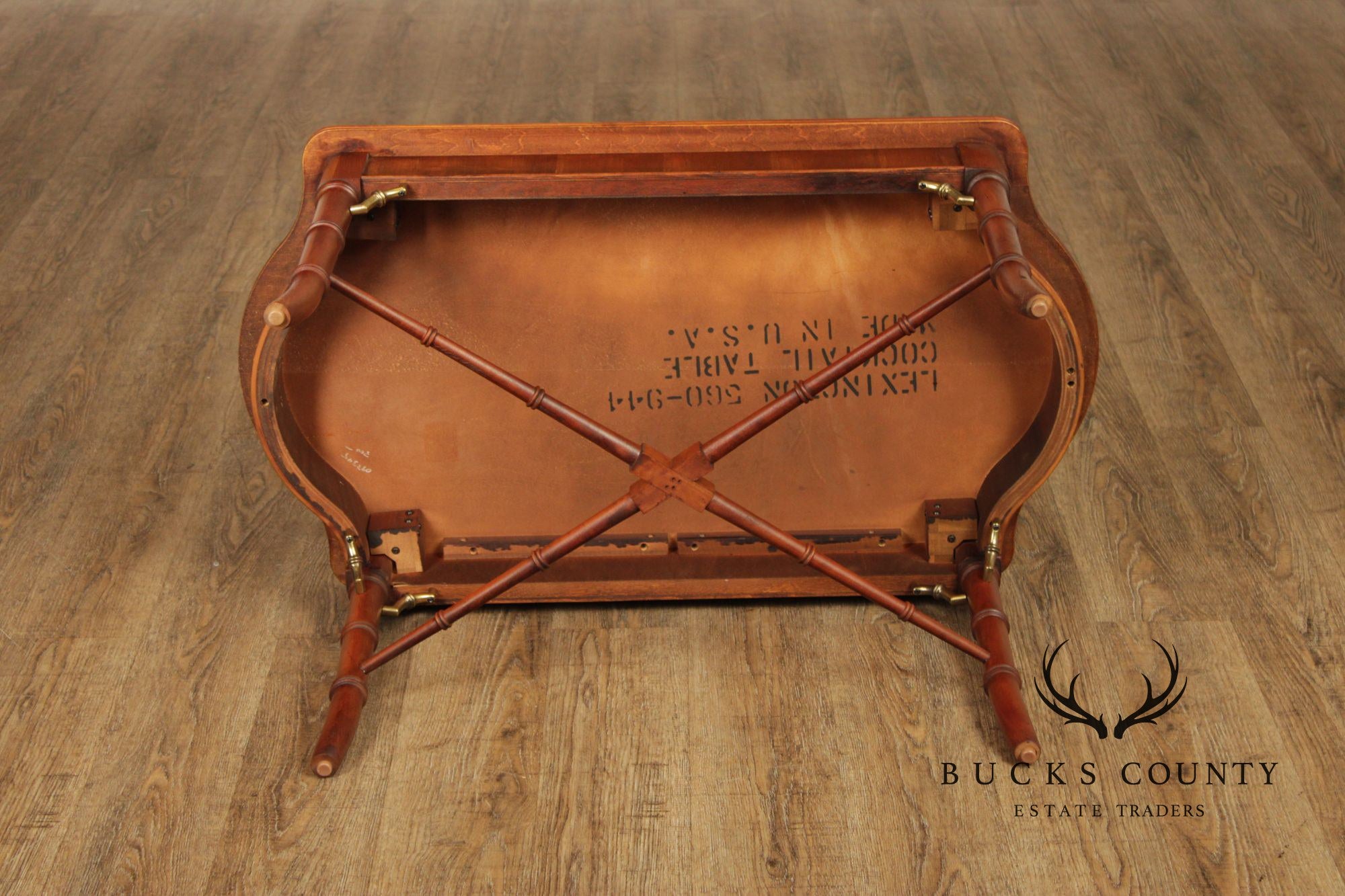 Lexington Cherry Faux Bamboo Cocktail Table