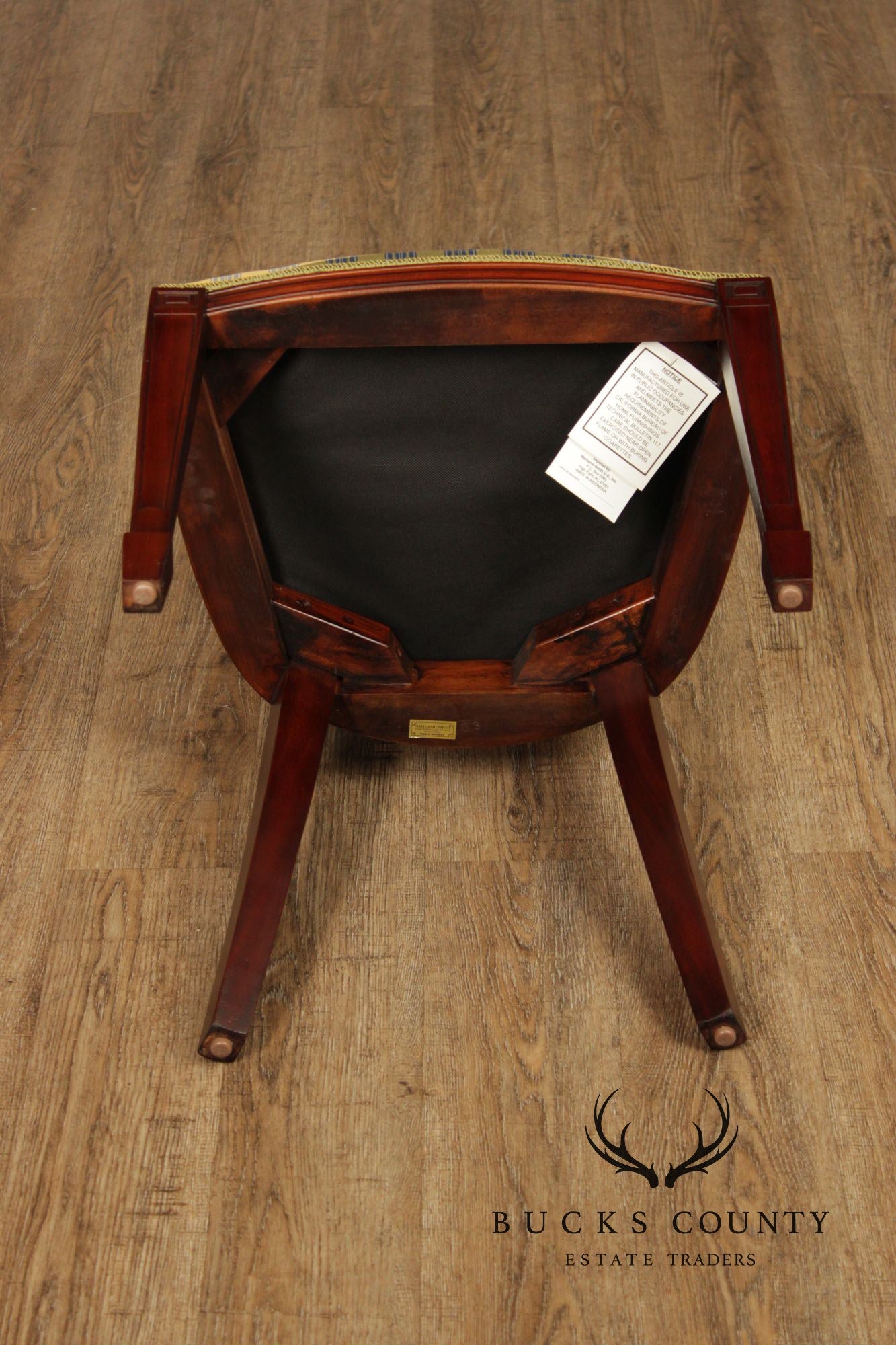 Maitland Smith  Hepplewhite Style Set Of Seven Shield Back Mahogany Dining Chairs