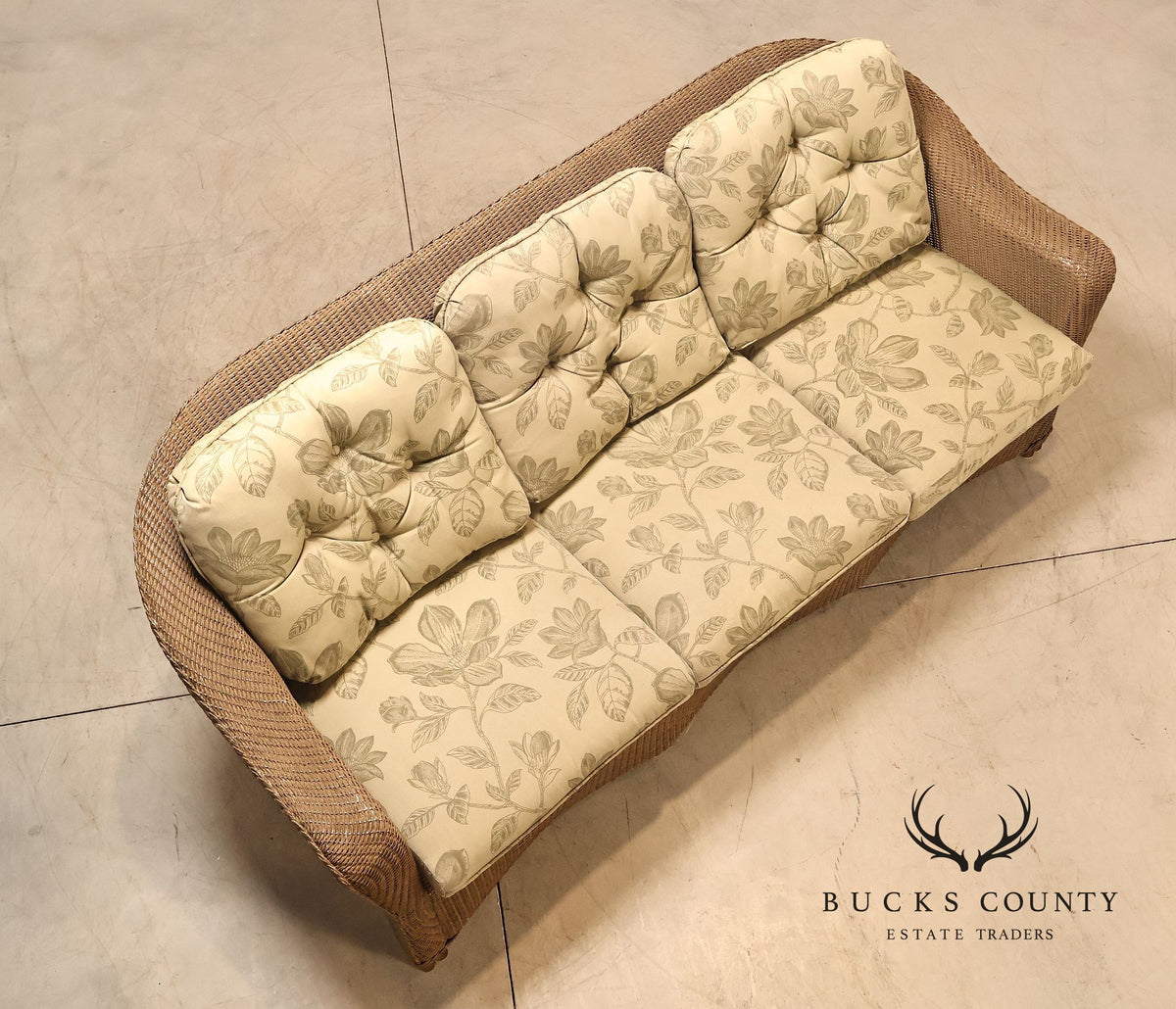 Lloyd Flanders Reflections All-Weather Lloyd Loom Wicker Sofa